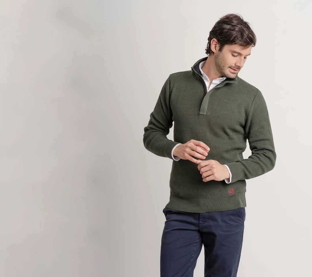 Colección MM Suéter Halfzip Rib