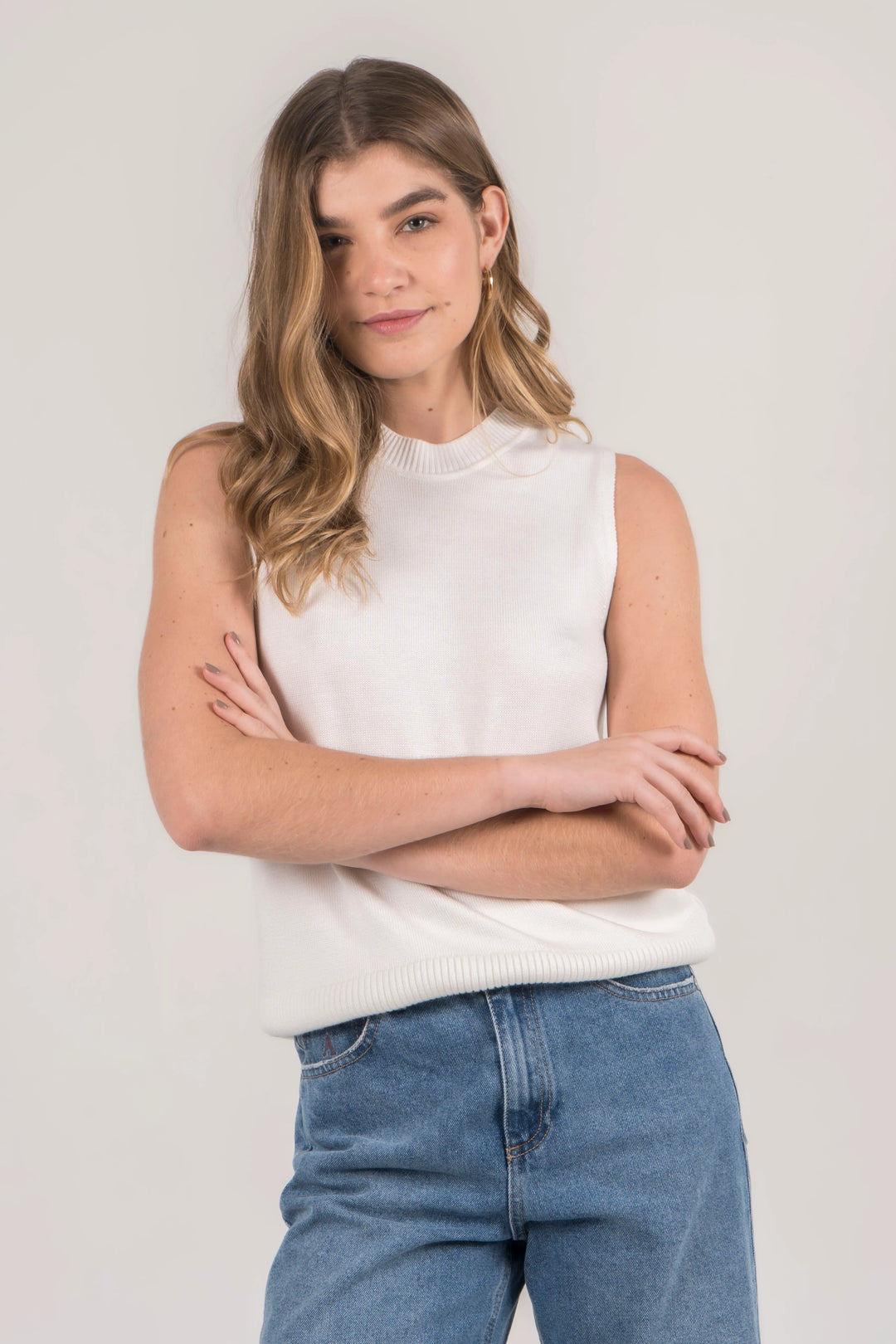 Top Cuello Redondo Mujer