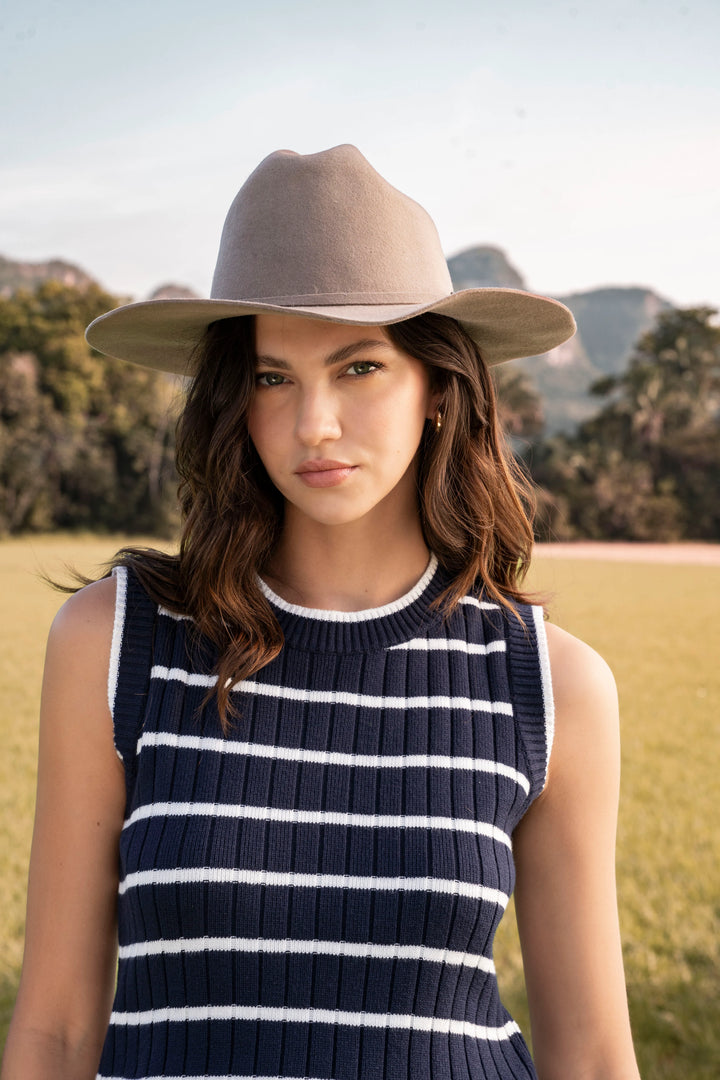 Top Ribbed  Mujer Azul Oscuro