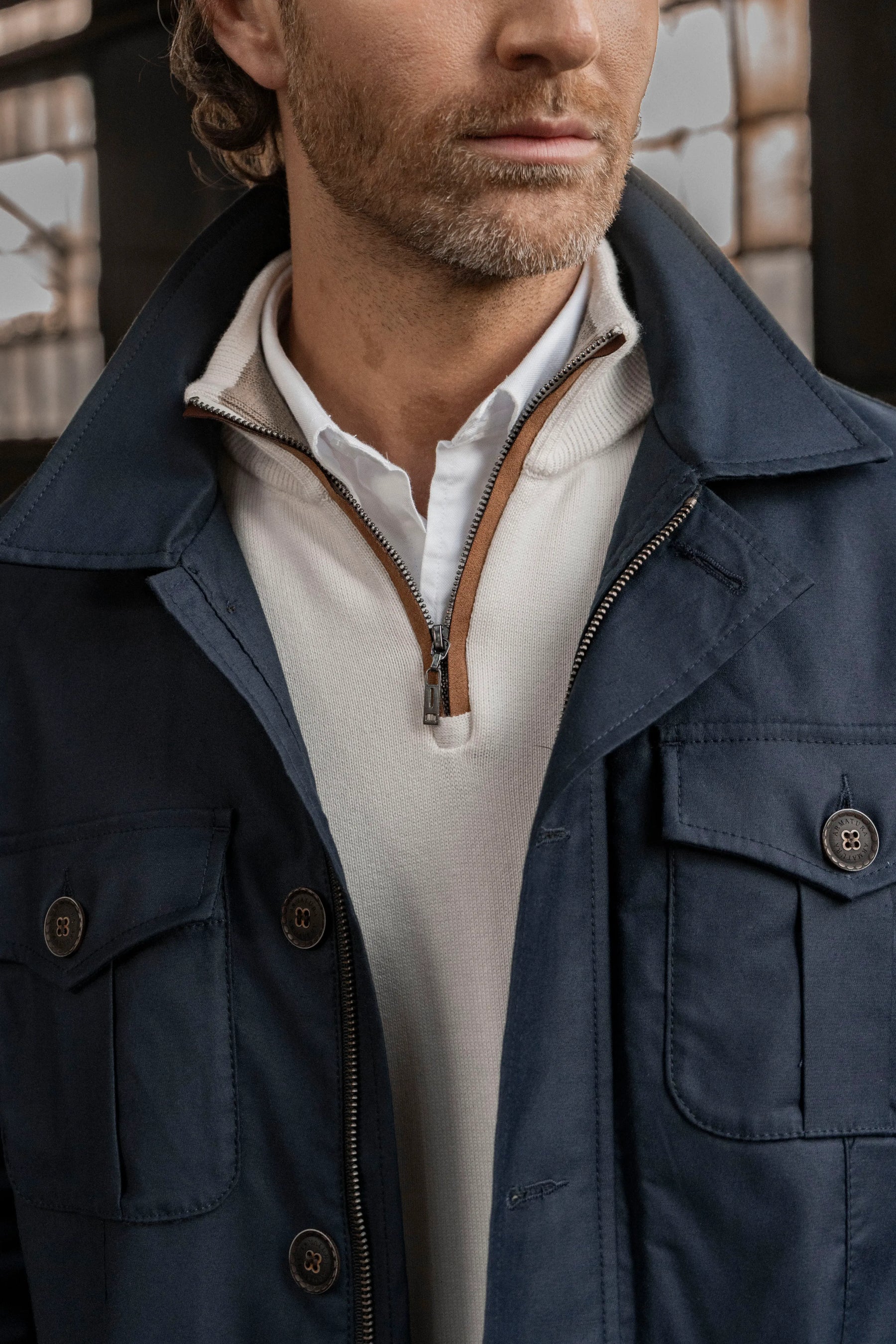 Abrigo Vermont Hombre Azul Oscuro