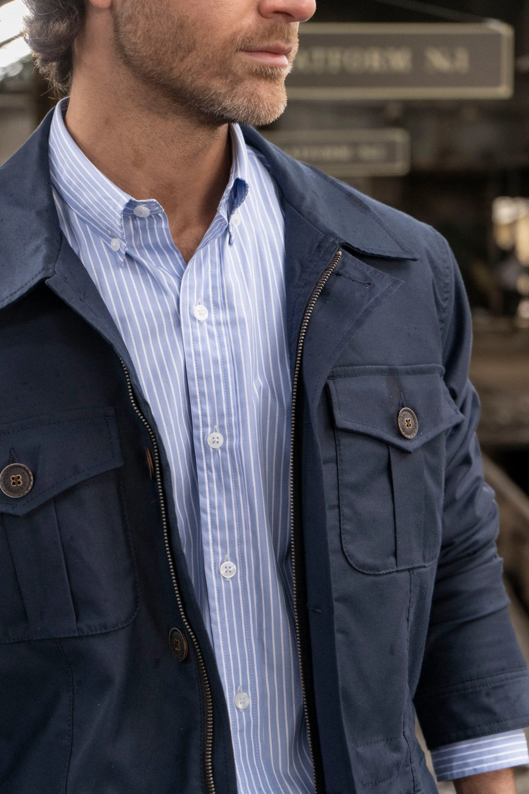 Abrigo Vermont Hombre Azul Oscuro