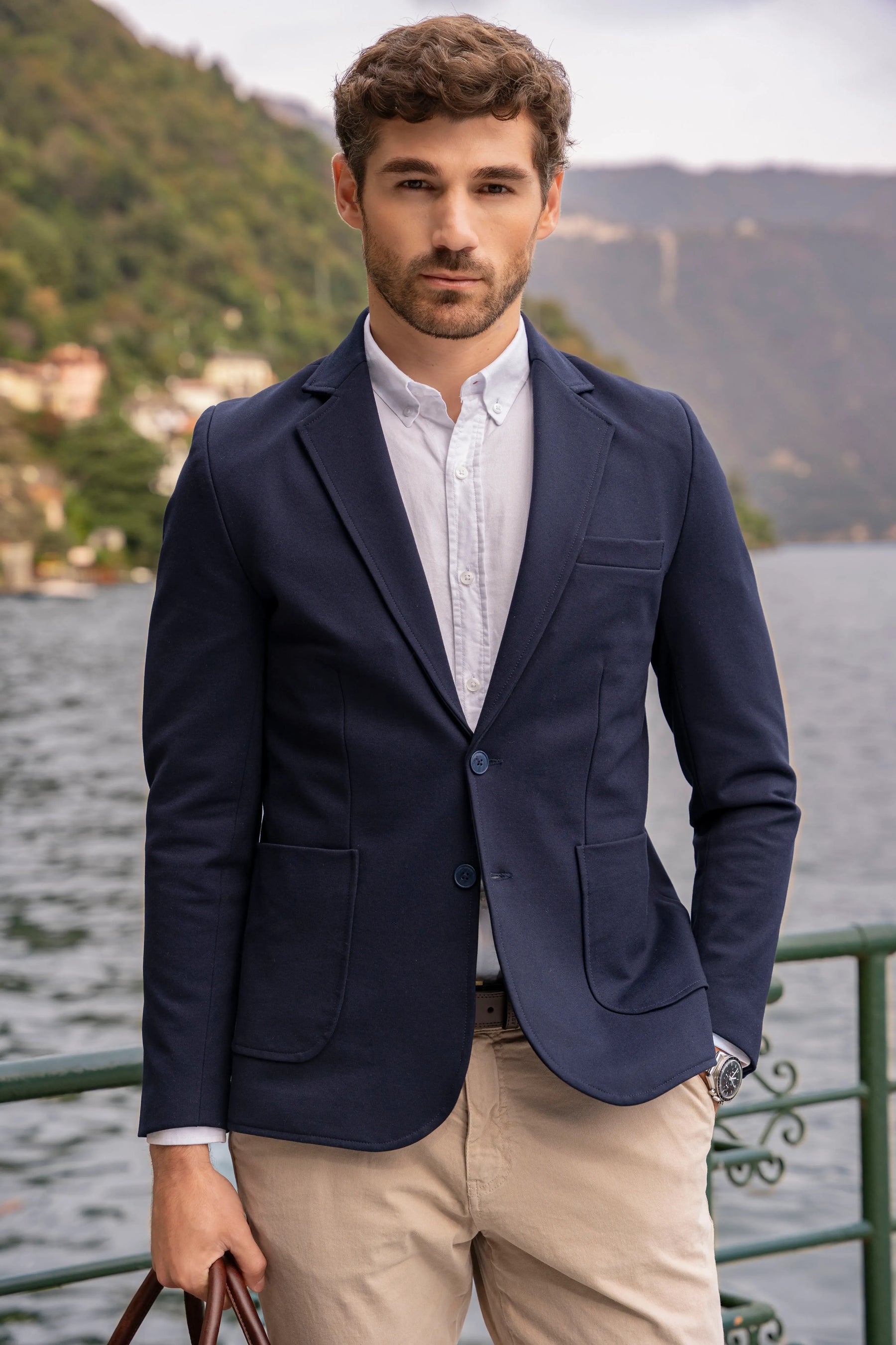 Blazer Comfort Hombre Azul Oscuro