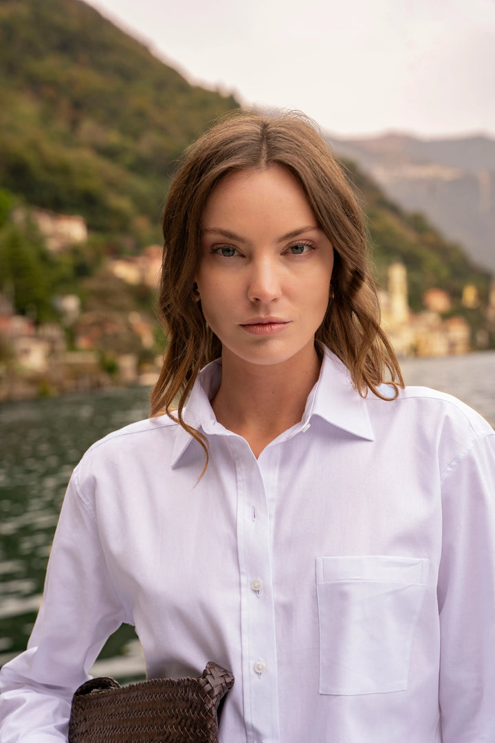 Camisa Crop Mujer Blanco