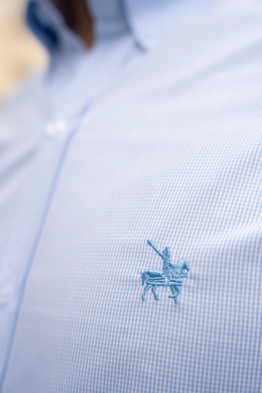 Camisa Cuadros Varese Hombre Azul Claro