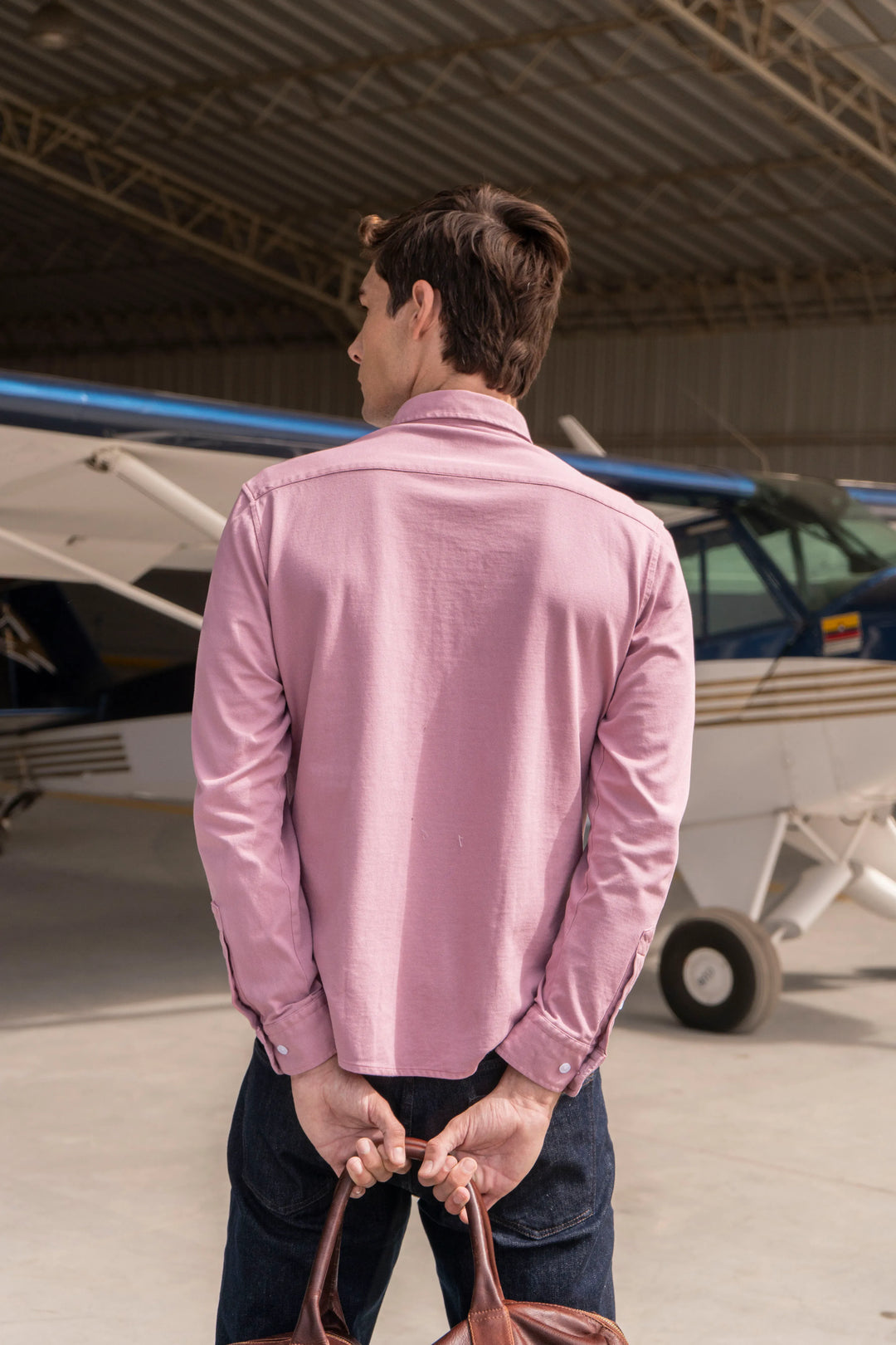 Camisa Micro Pique Hombre Palo Rosa
