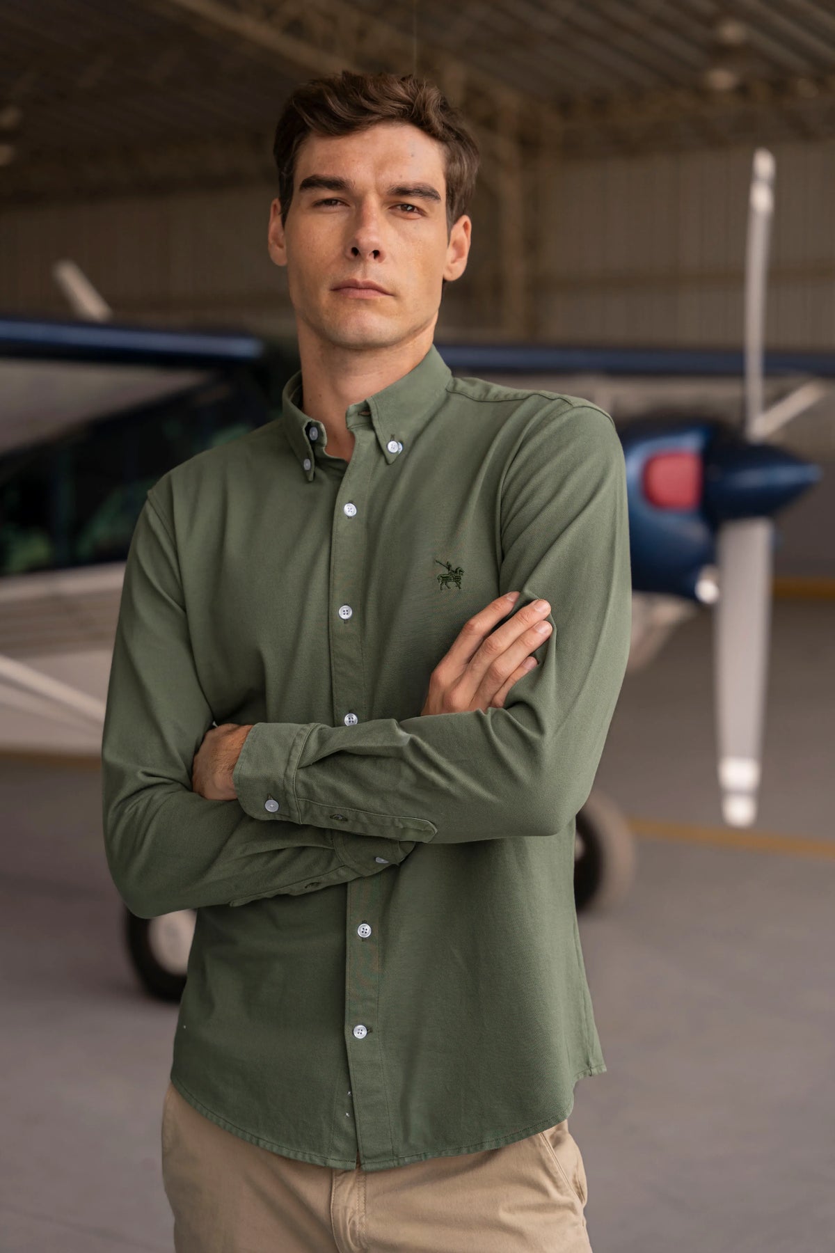 Camisa Micro Pique Hombre Verde
