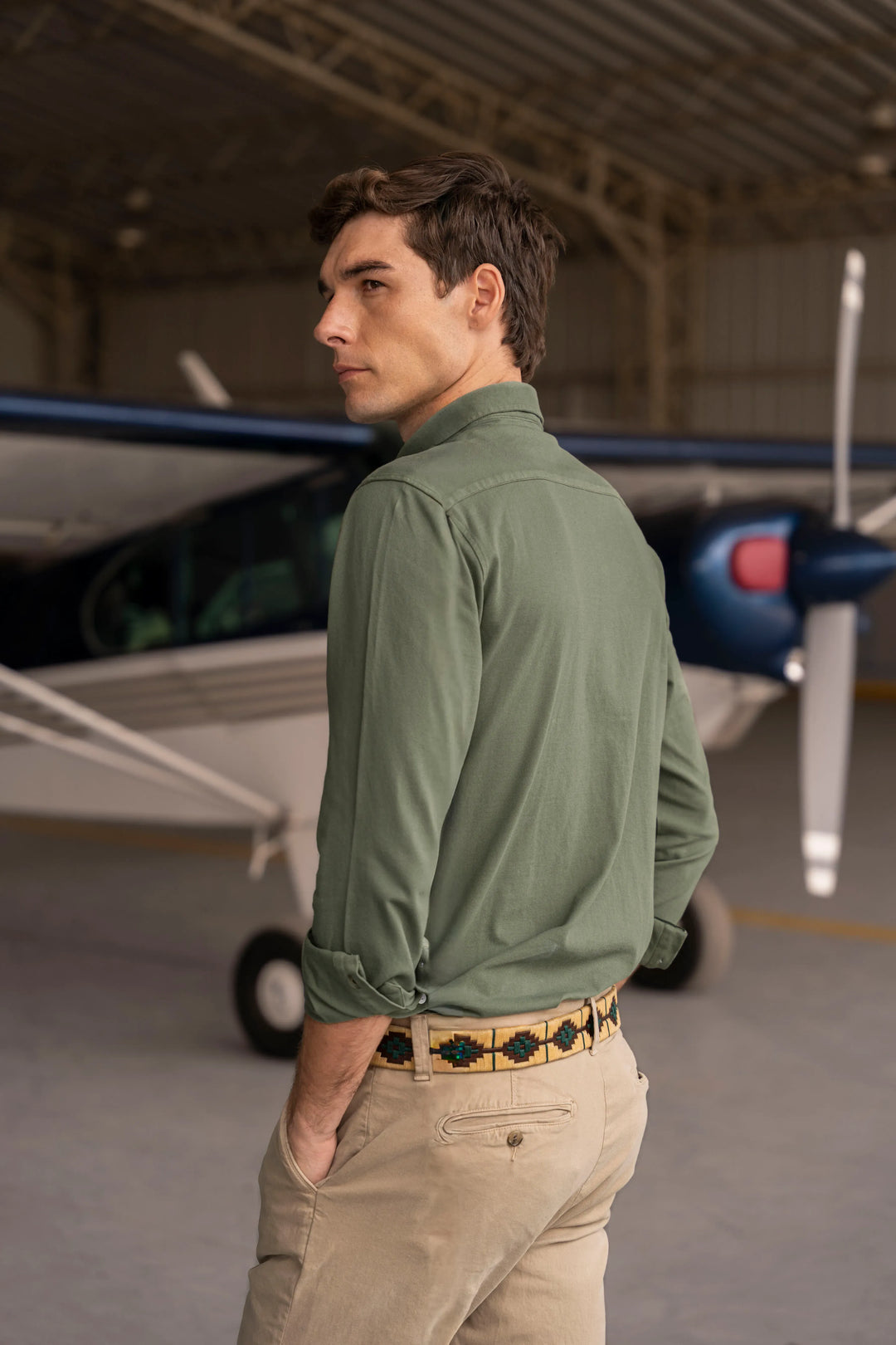 Camisa Micro Pique Hombre Verde