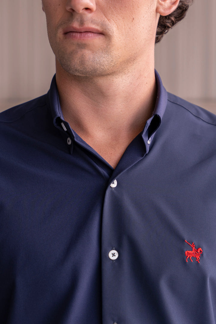 Camisa Motion Hombre Azul Oscuro