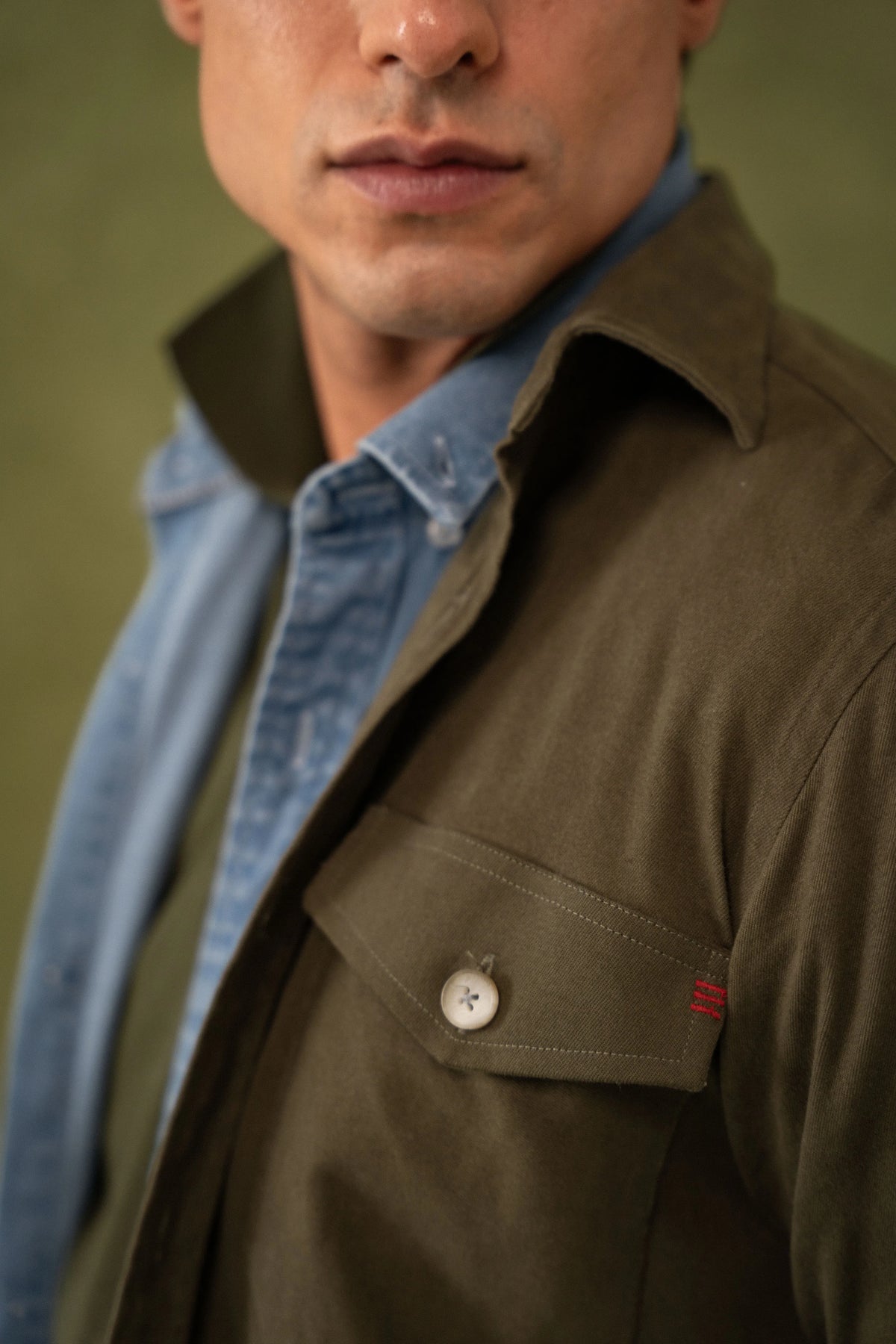 Camisa Origen Hombre Verde Militar