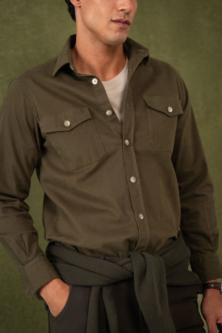 Camisa Origen Hombre Verde Militar