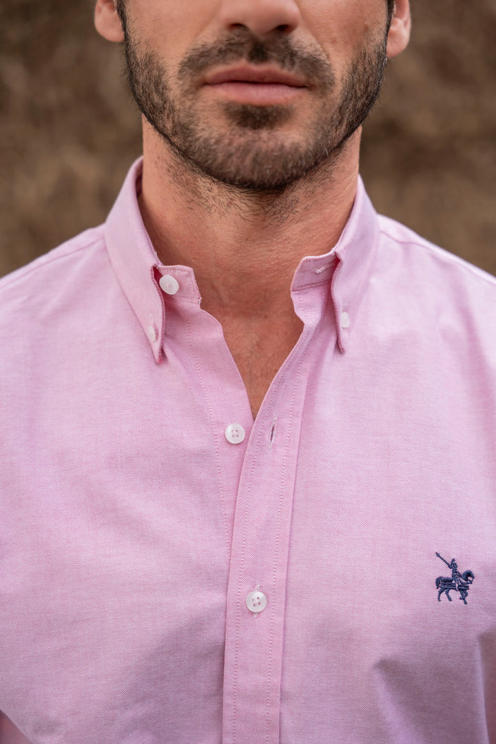 Camisa Oxford Pima Hombre Rojo