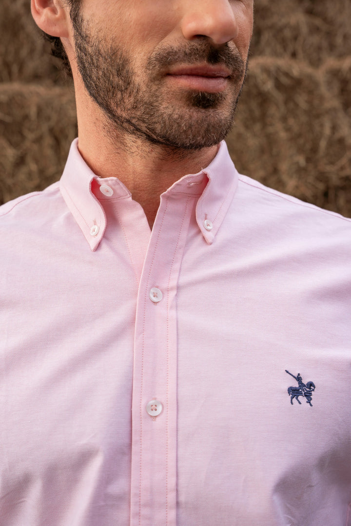 Camisa Oxford Pima Hombre Rosada