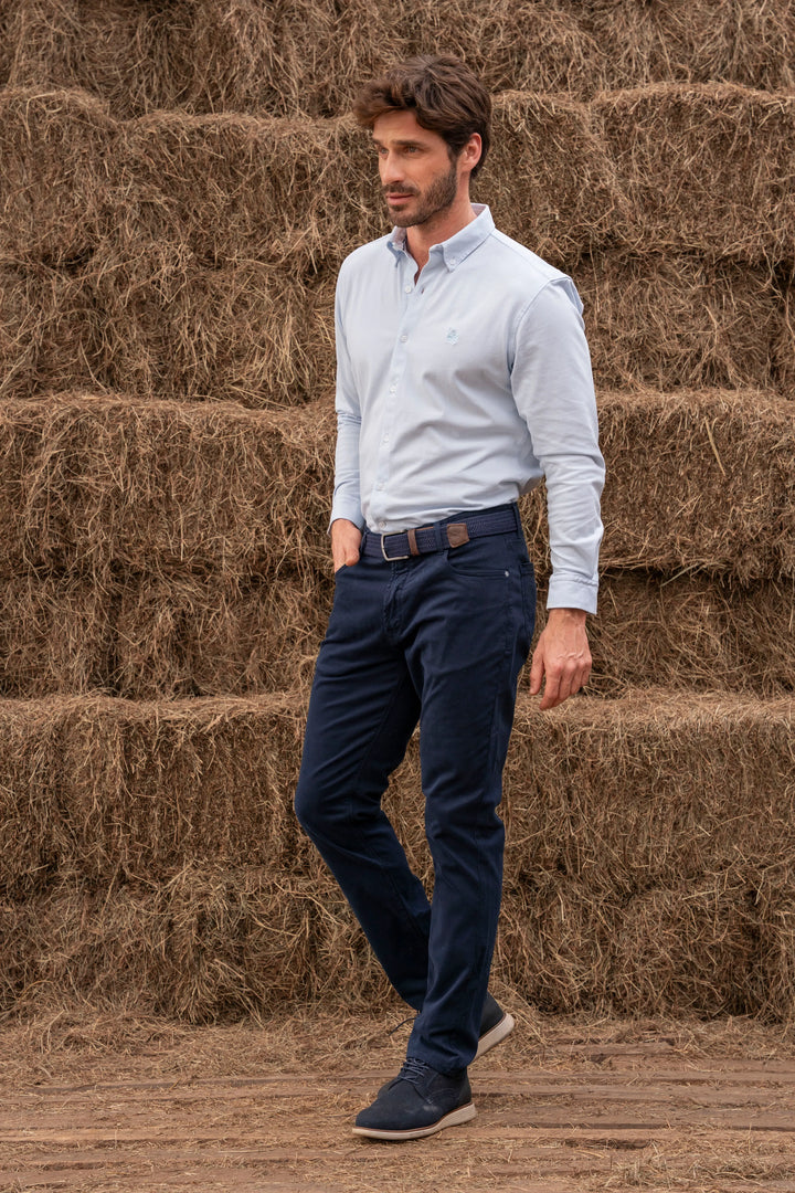 Camisa Pique Atenas Hombre Azul Claro