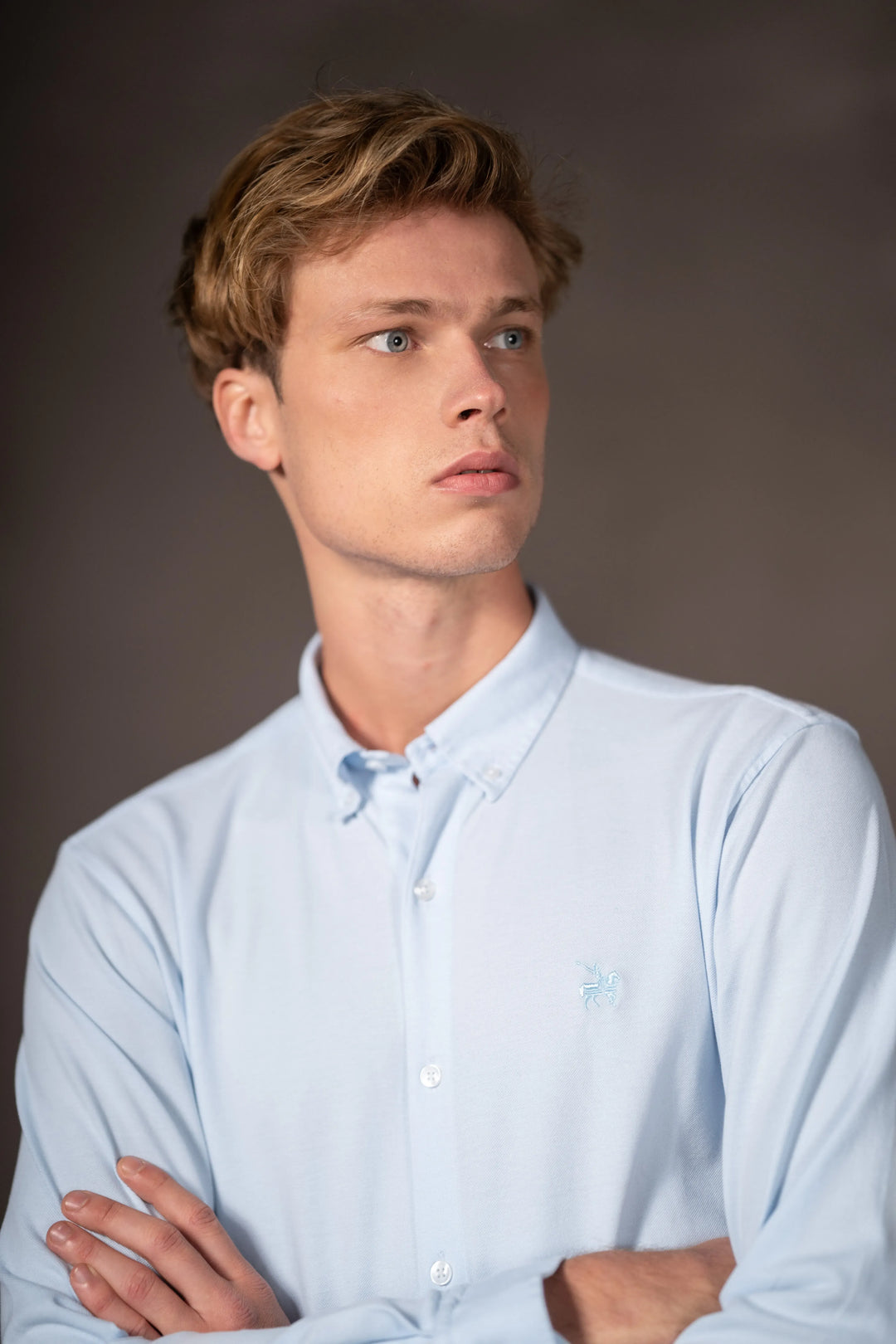 Camisa Pique Atenas Hombre Azul Claro