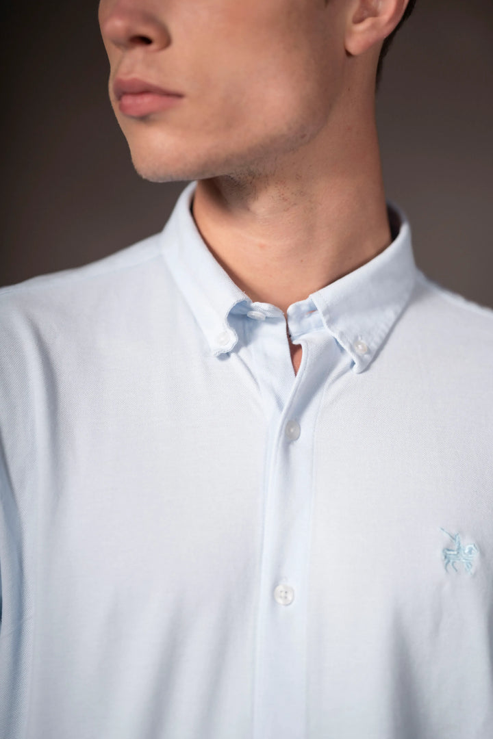 Camisa Pique Atenas Hombre Azul Claro