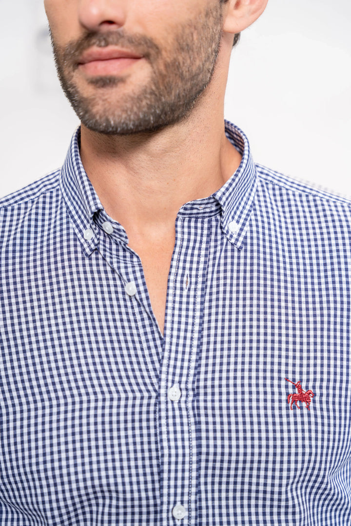 Camisa cuadros Hombre Azul Oscuro