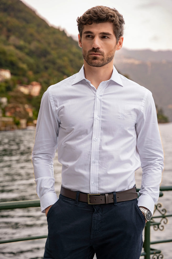 Camisa Business Stretch Hombre Blanco