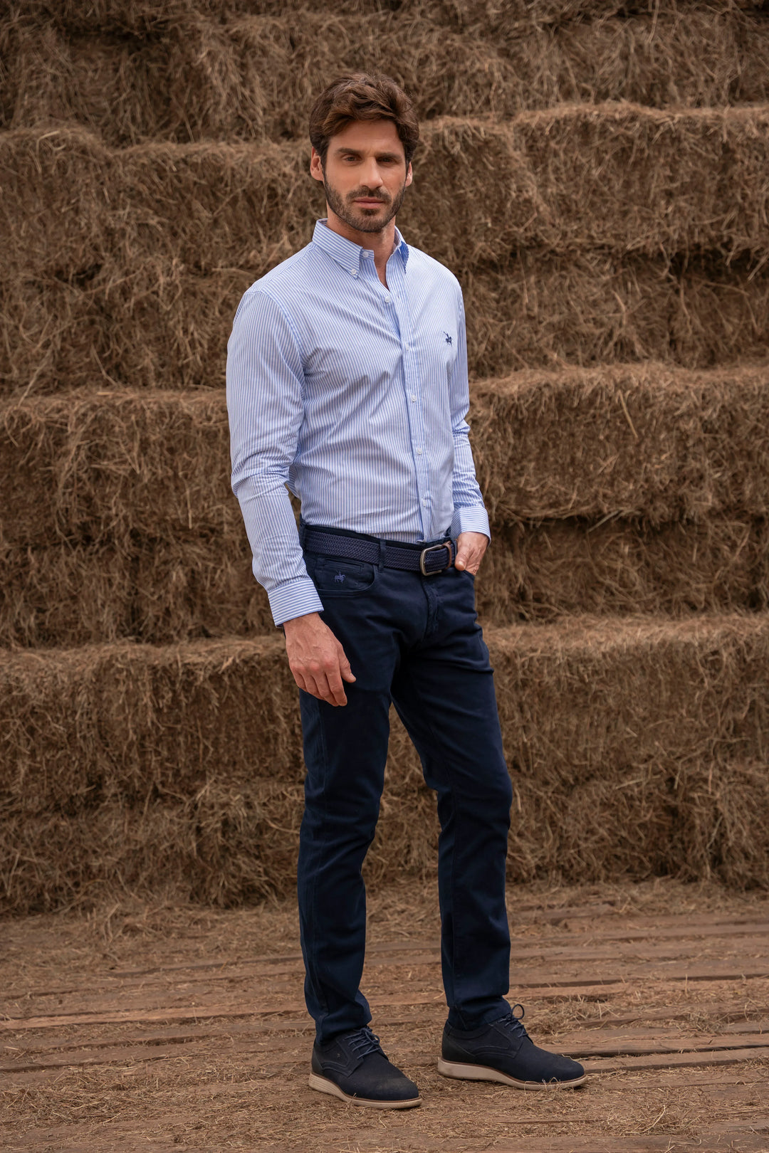 Camisa Cleverton Hombre Azul Claro