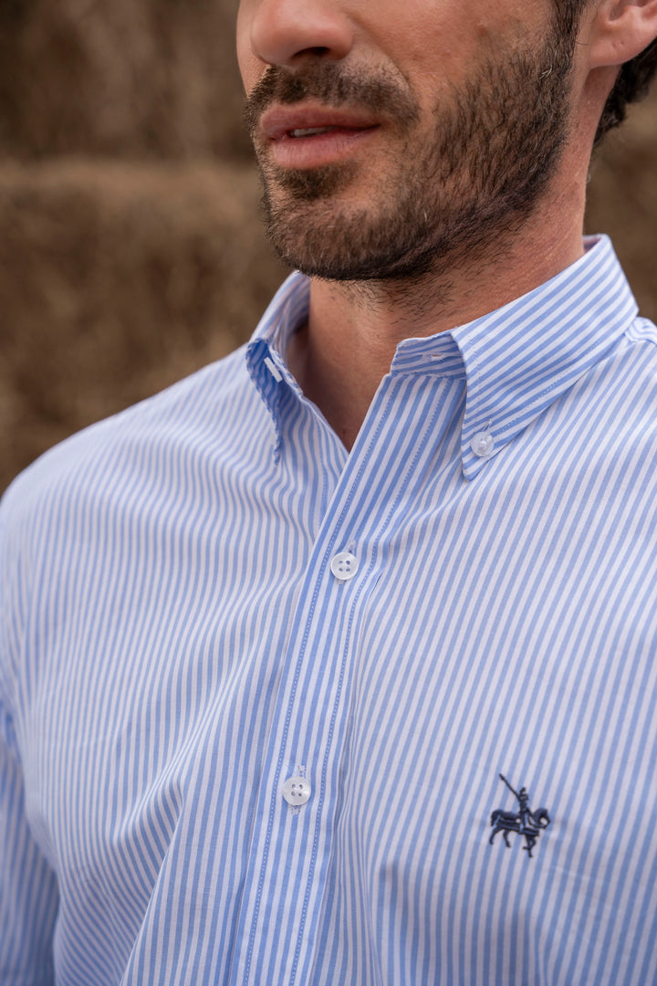 Camisa Cleverton Hombre Azul Claro