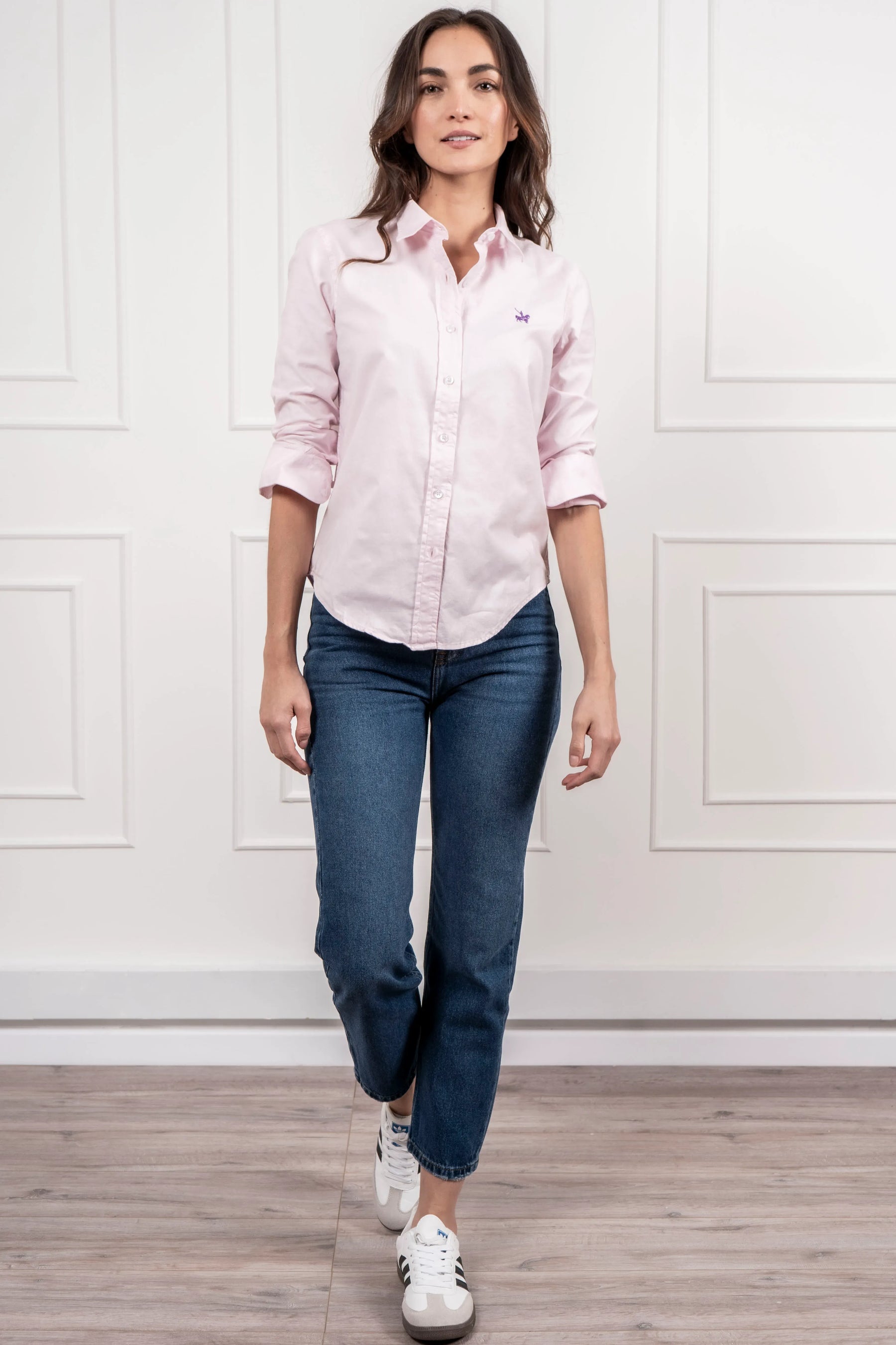 Camisa Oxford Mujer Rosada