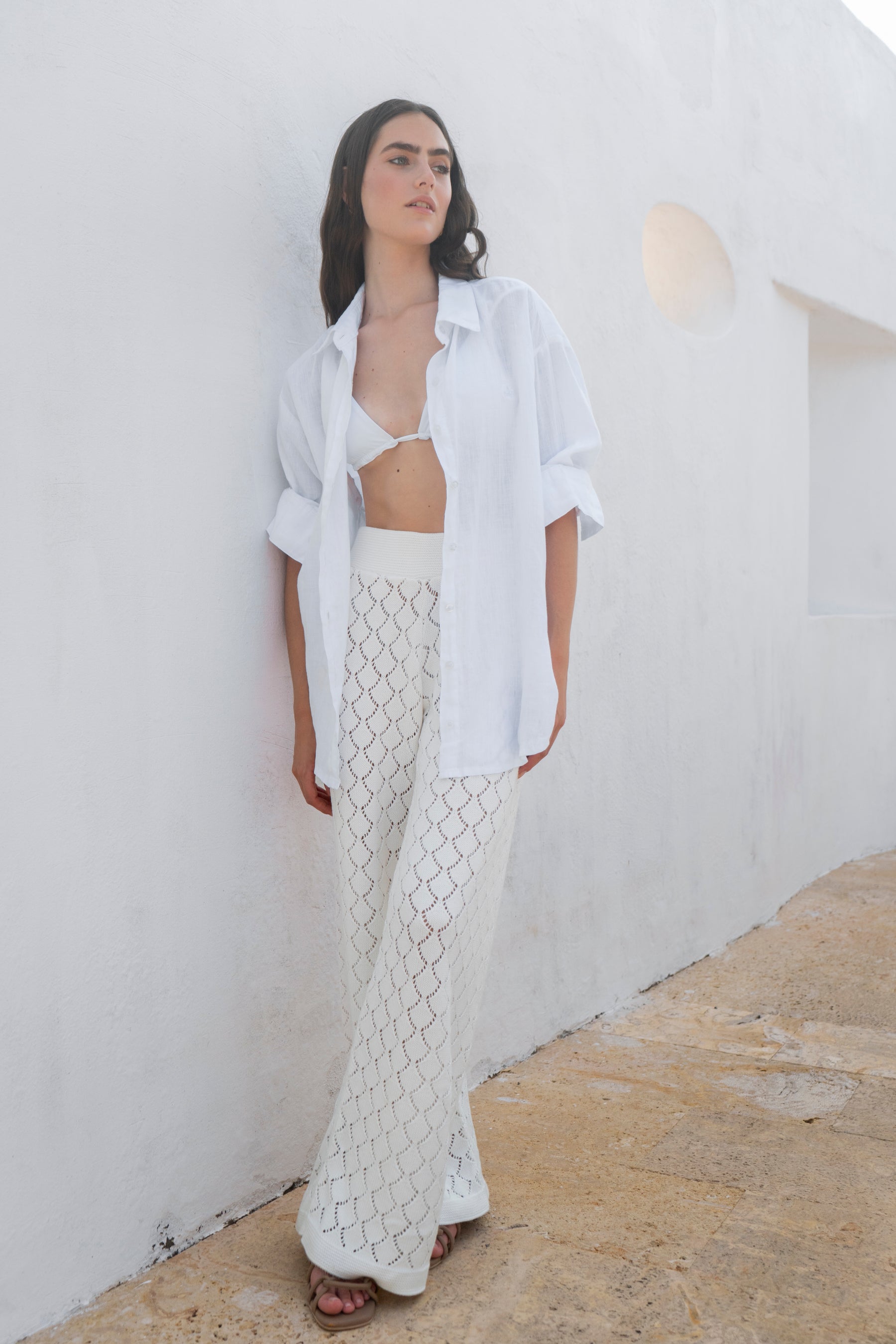 Pantalón Summer Set Blanco Mujer