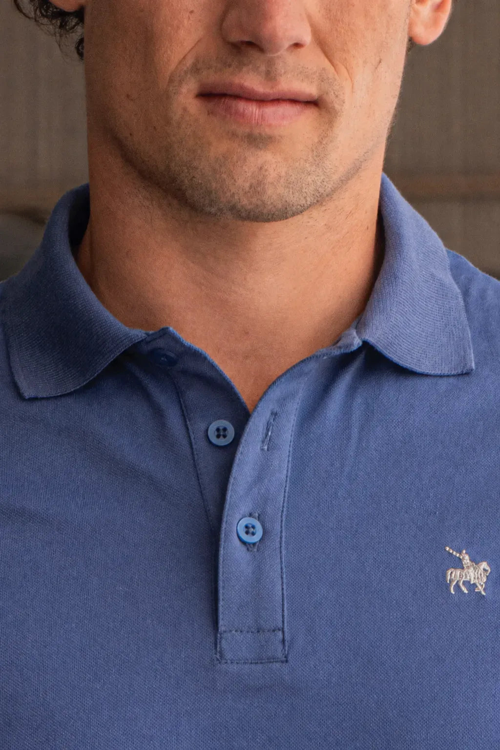 Camiseta Polo Basic Hombre Azul Petroleo