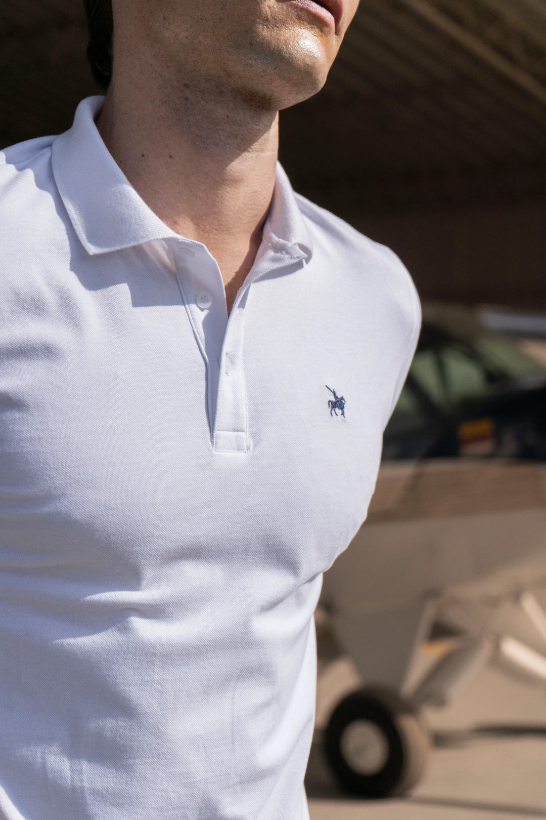 Camiseta Polo Basic Hombre Blanca
