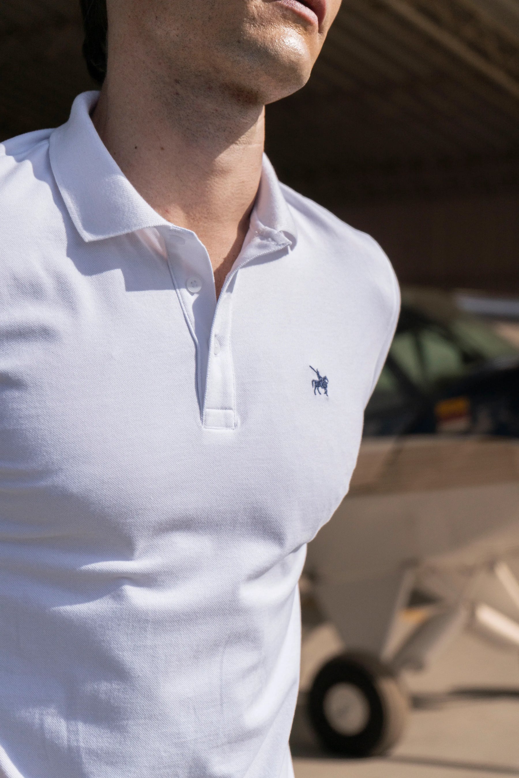 Camiseta Polo Basic Hombre Blanca