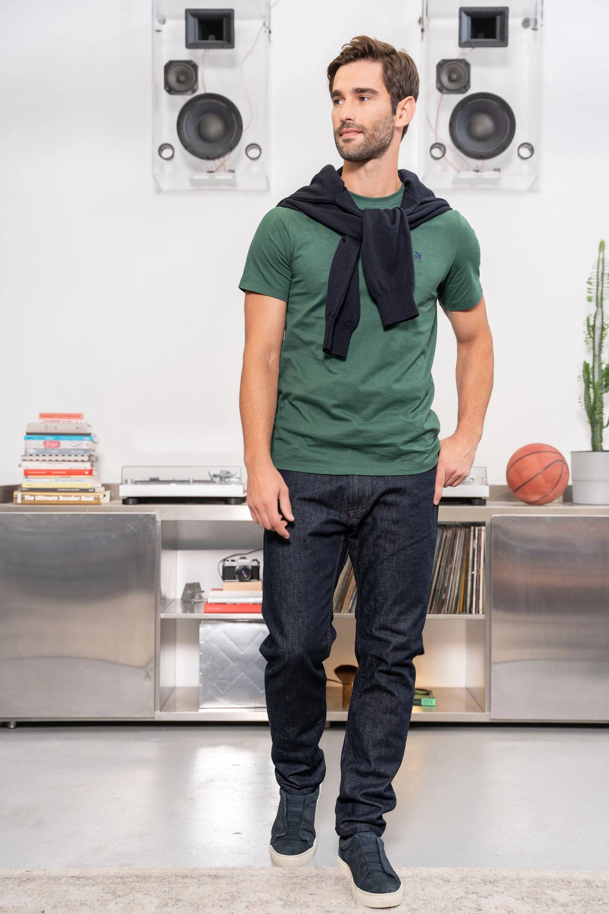 Camiseta Soft Hombre Verde Militar
