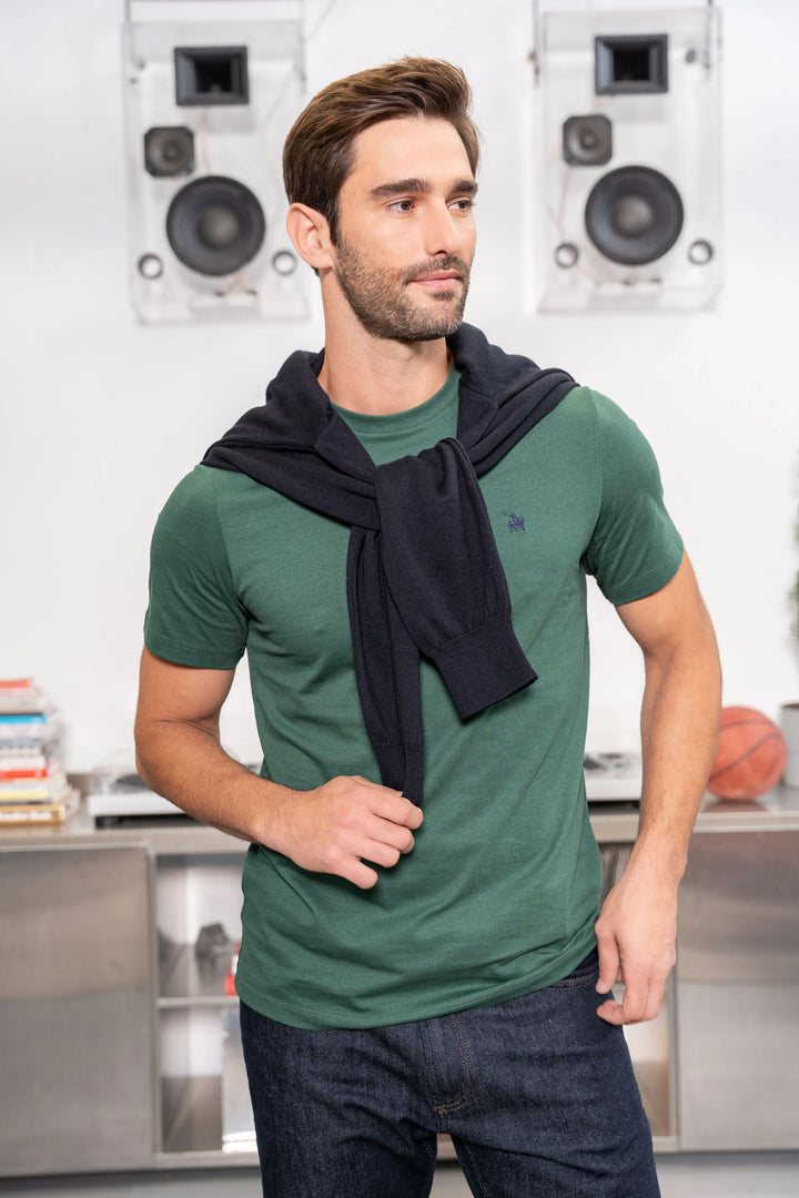Camiseta Soft Hombre Verde Militar