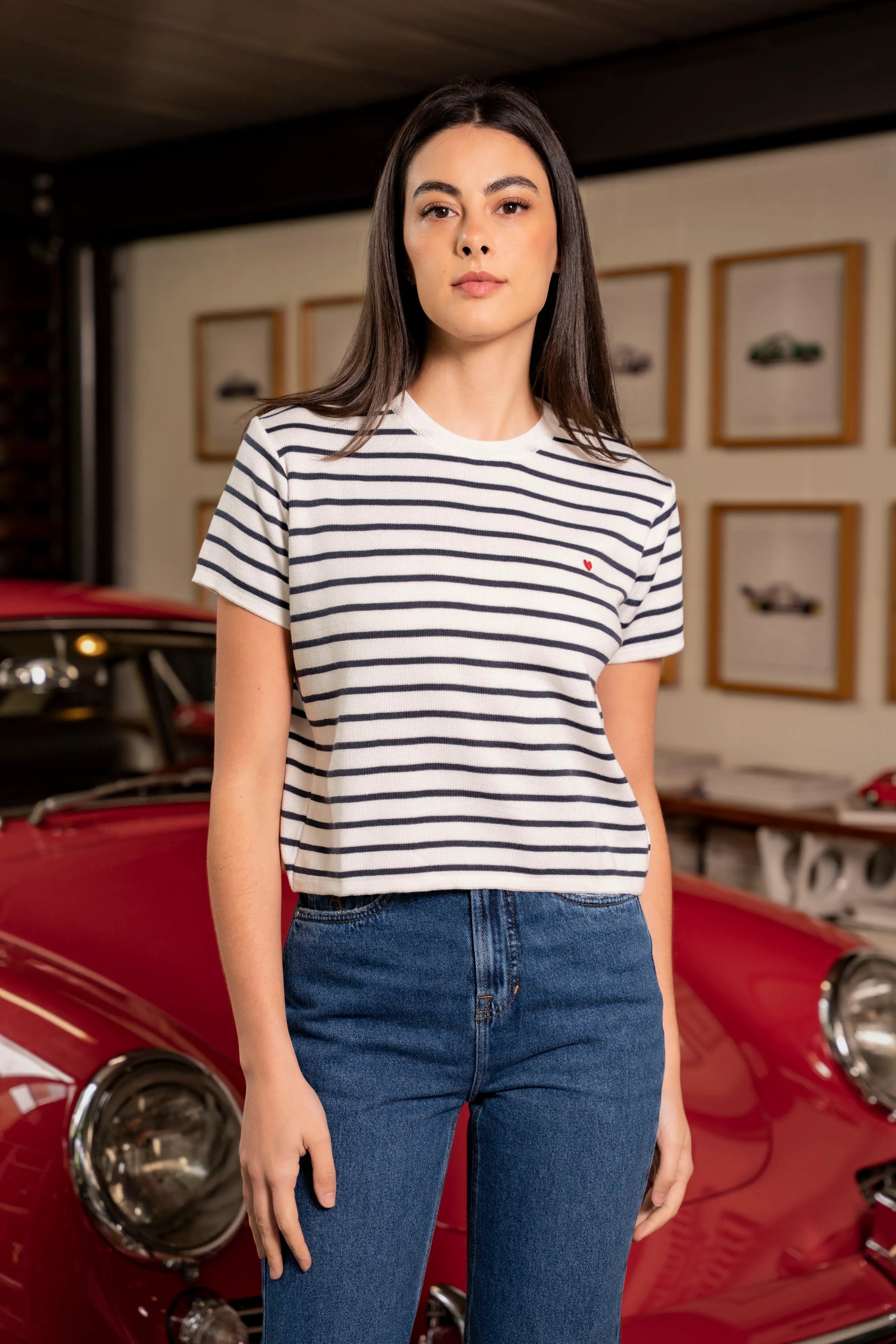 Camiseta Striped T shirt Mujer