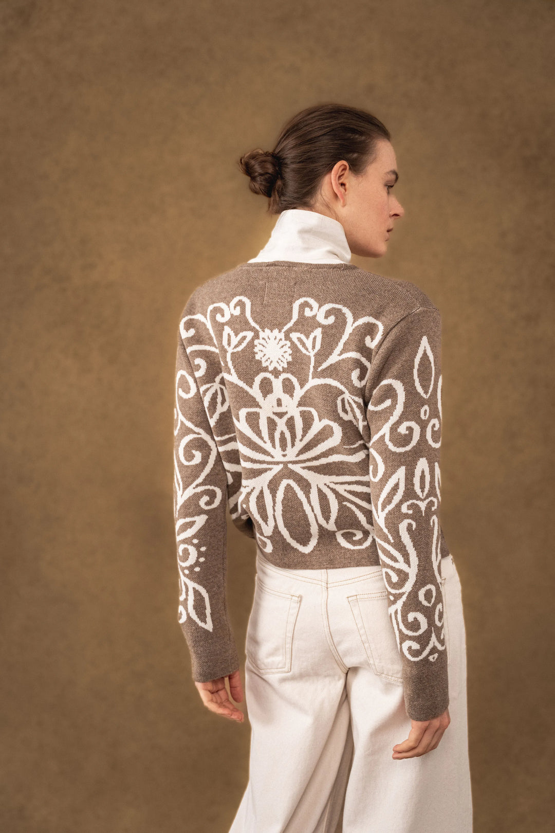 Cardigan Celine Mujer Cafe