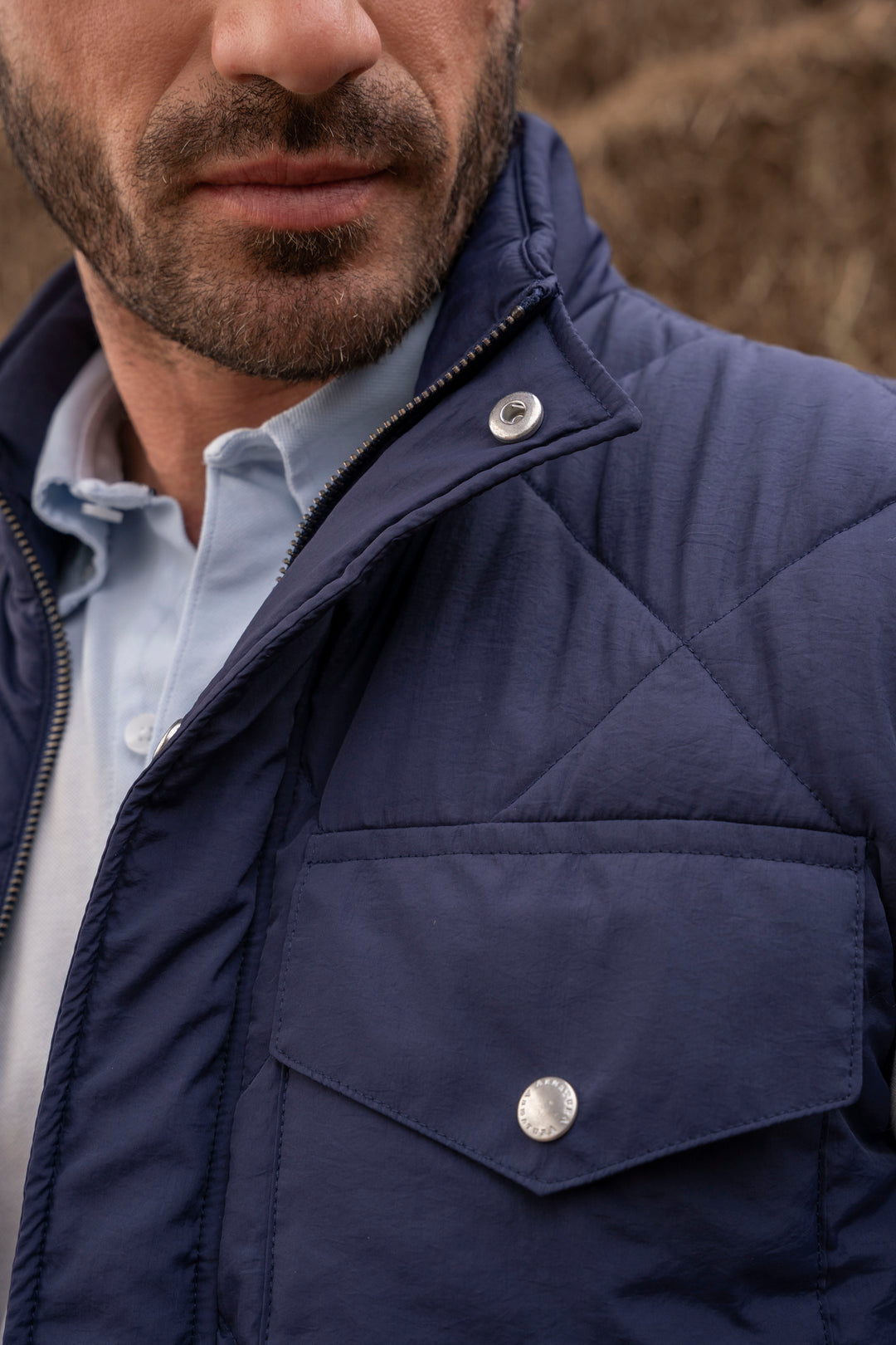 Chaleco Berlin Padded Hombre Azul Oscuro