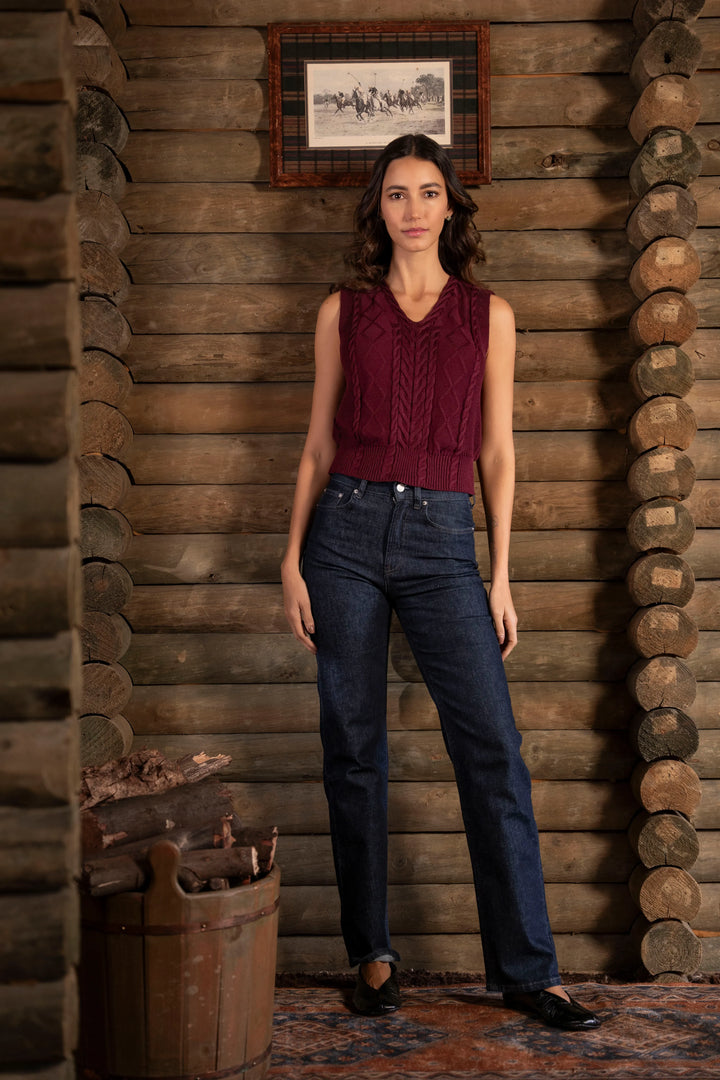 Chaleco Piante Mujer Vino