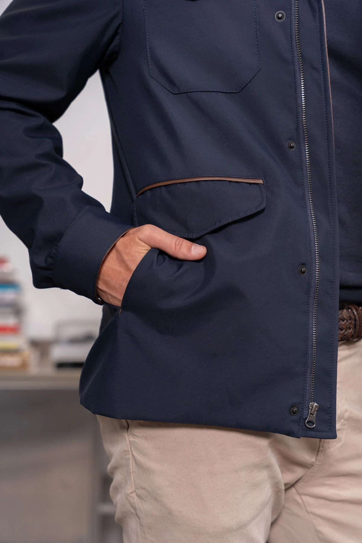 Chaqueta Britanica Hombre Azul Oscuro