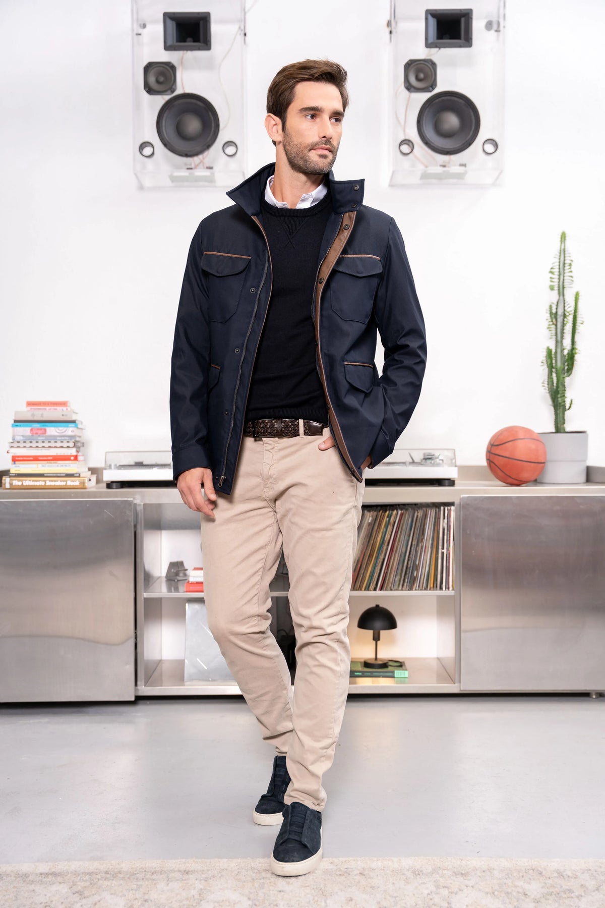Chaqueta Britanica Hombre Azul Oscuro