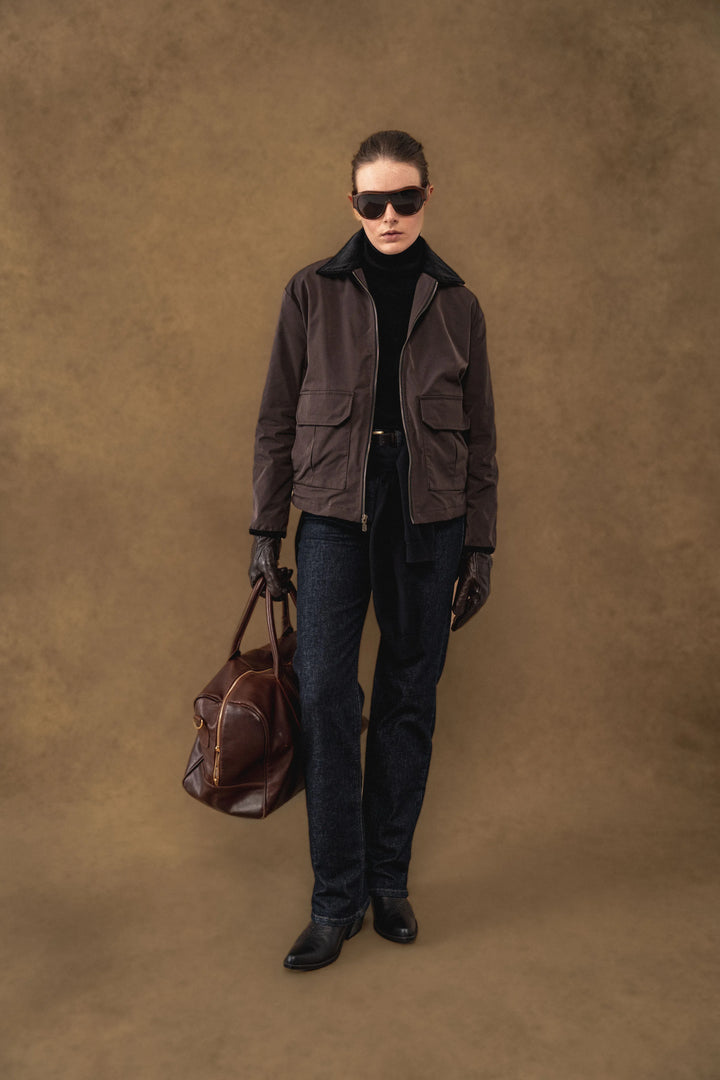 Chaqueta Parka Mujer Cafe