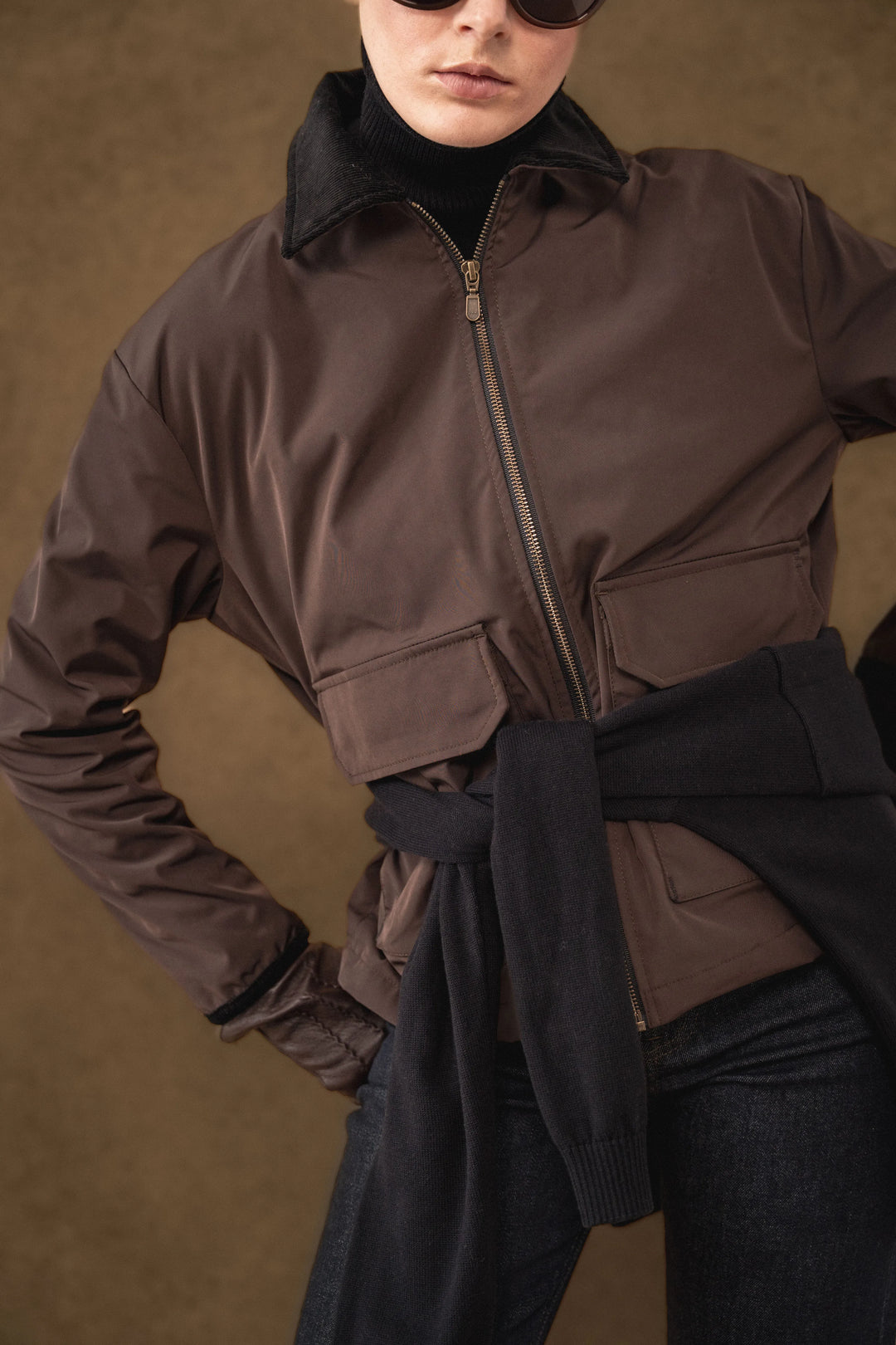 Chaqueta Parka Mujer Cafe