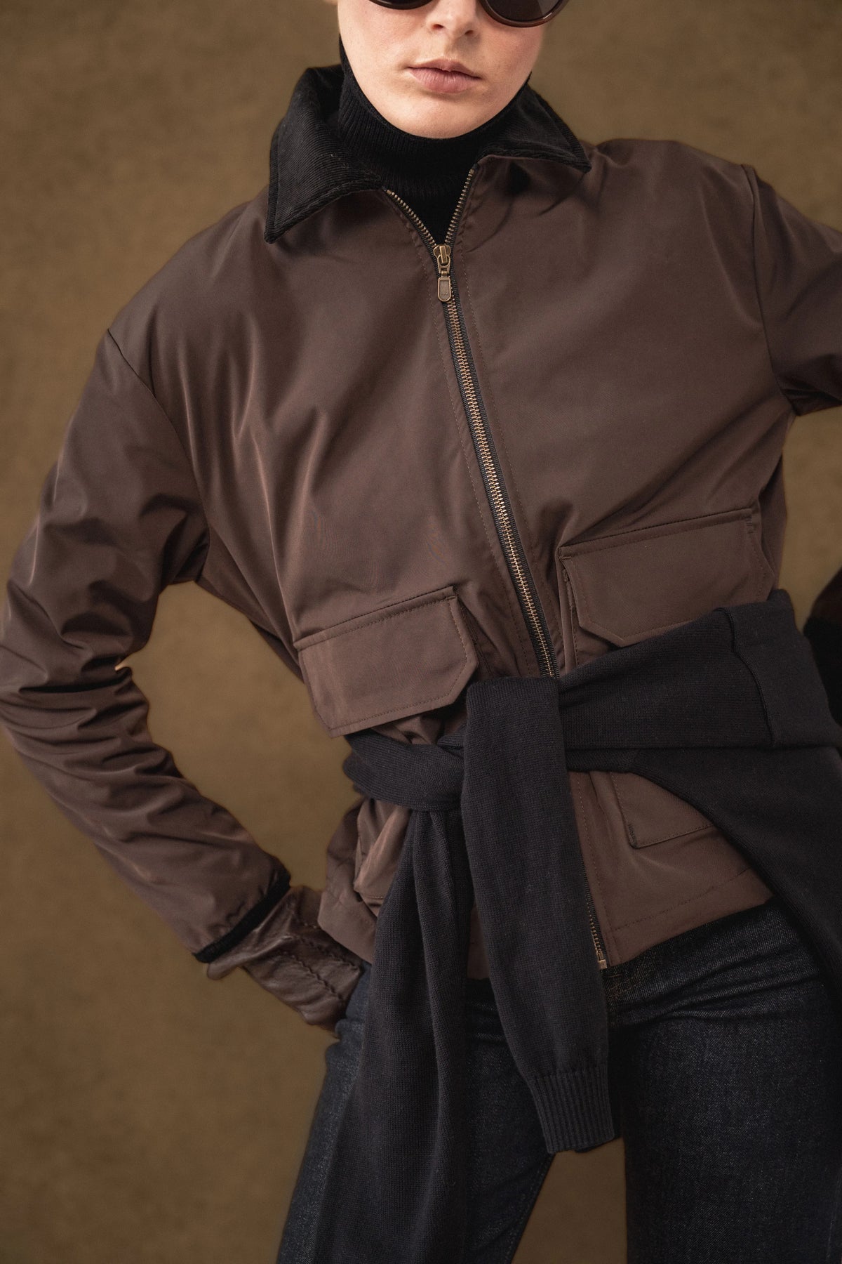 Chaqueta Parka Mujer Cafe