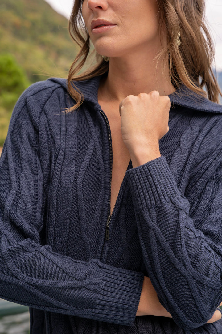 Chaqueta Treccia Mujer Azul Oscuro