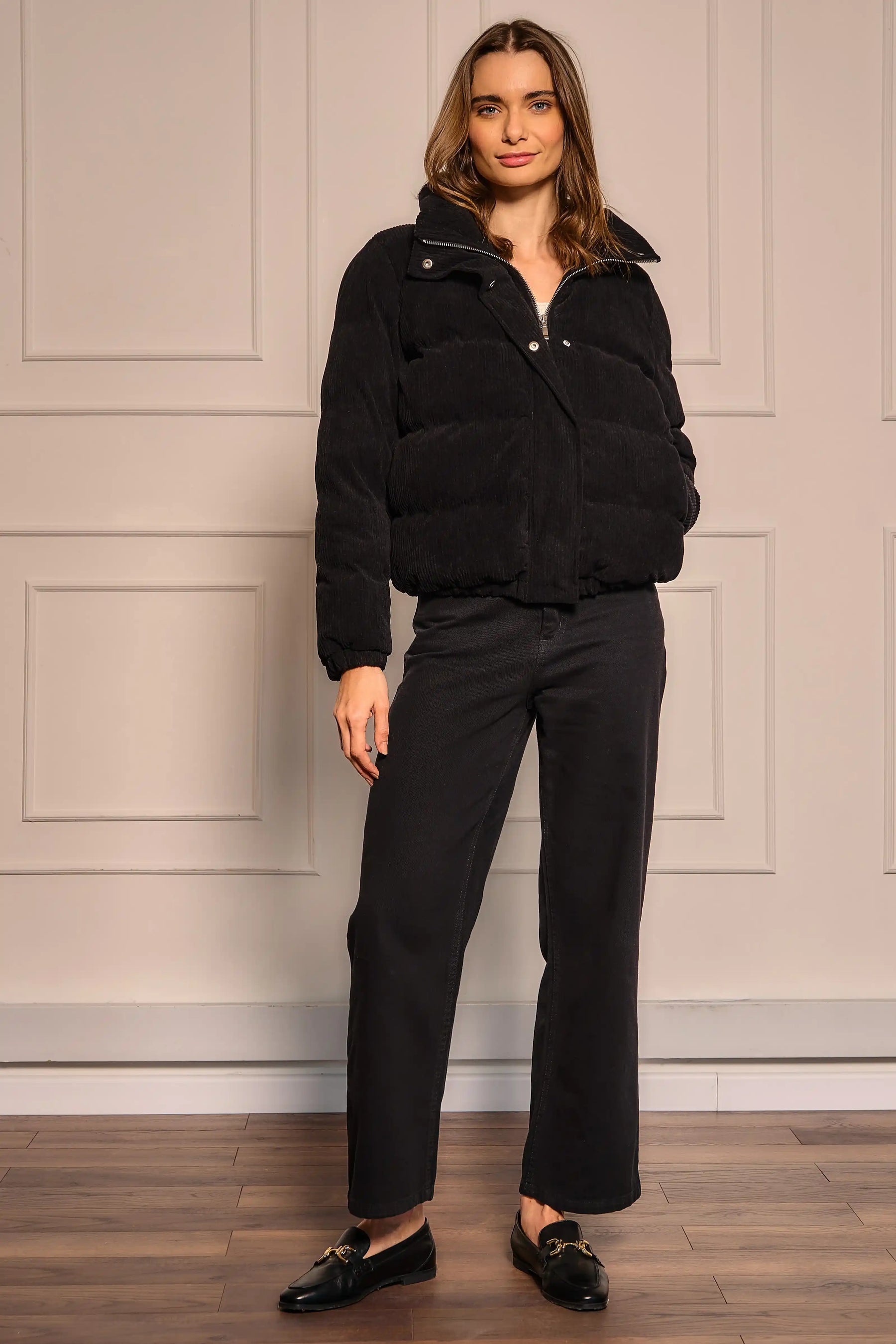 Chaqueta Puffer Mujer Negra