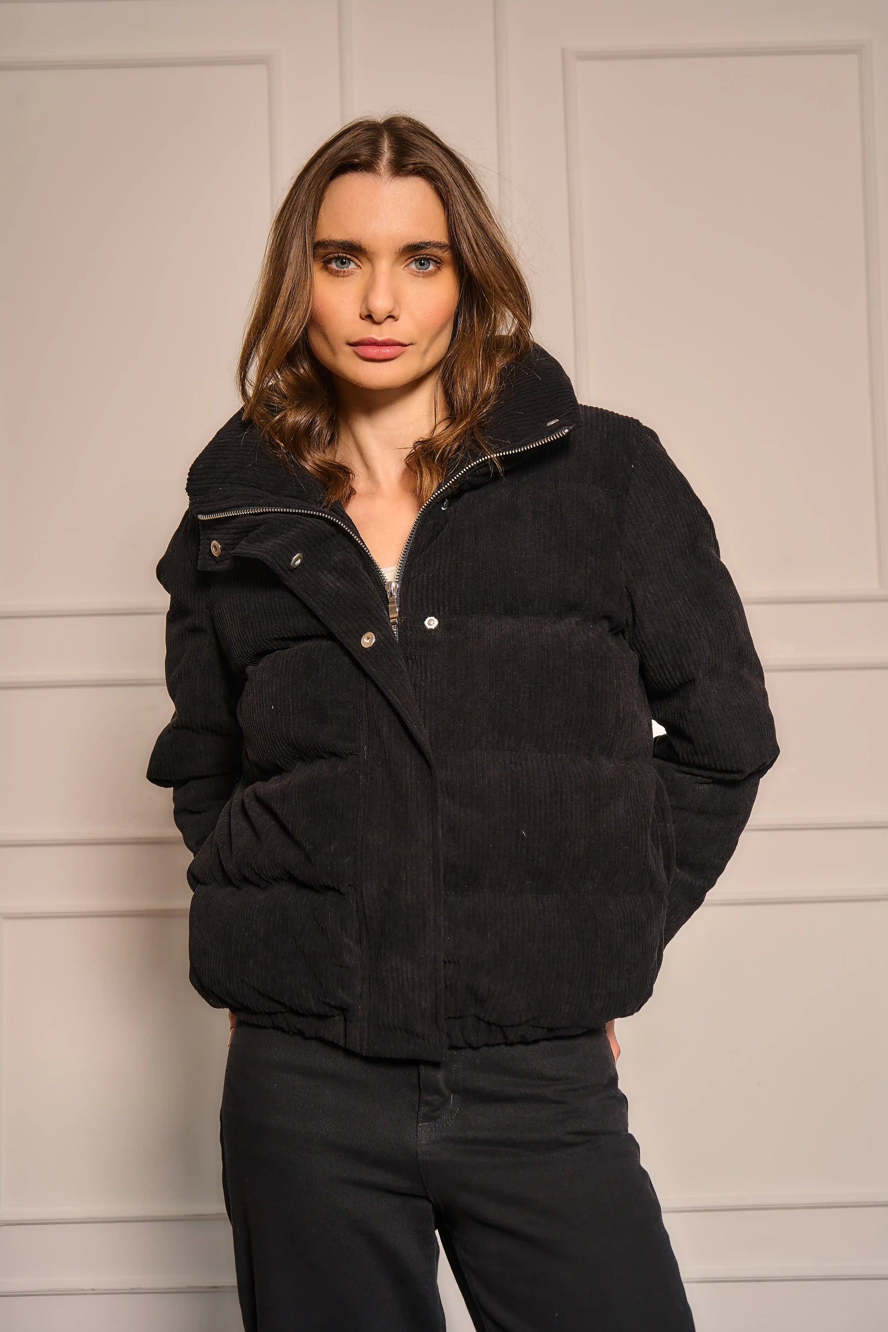 Chaqueta Puffer Mujer Negra