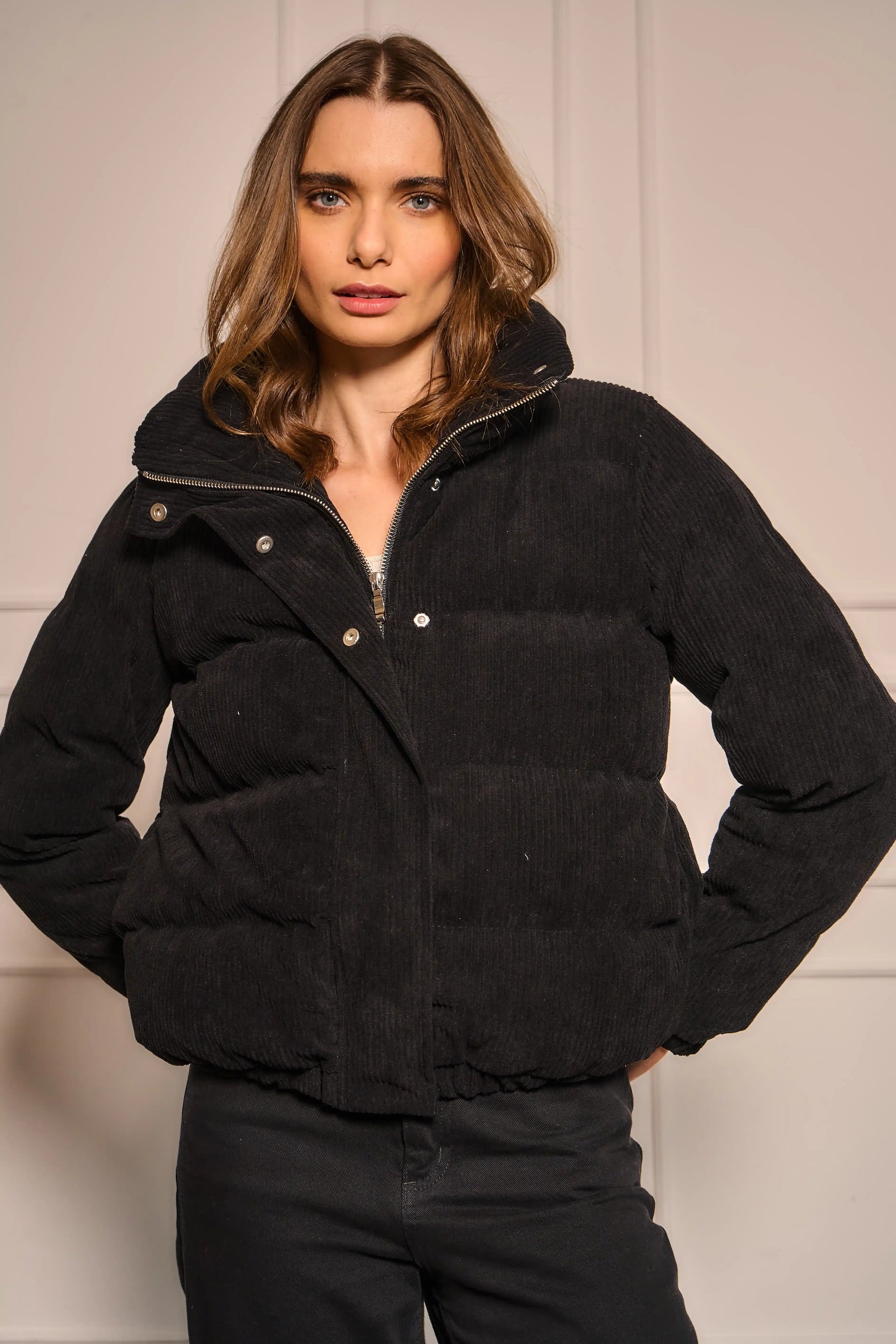 Chaqueta Puffer Mujer Negra