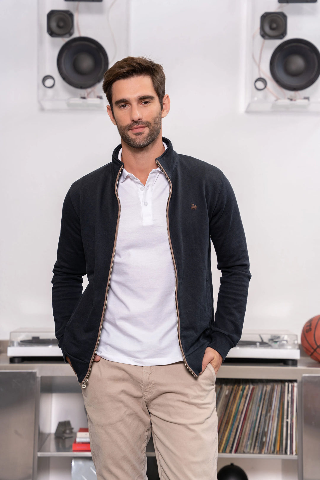Fullzip Legacy Hombre Azul Oscuro
