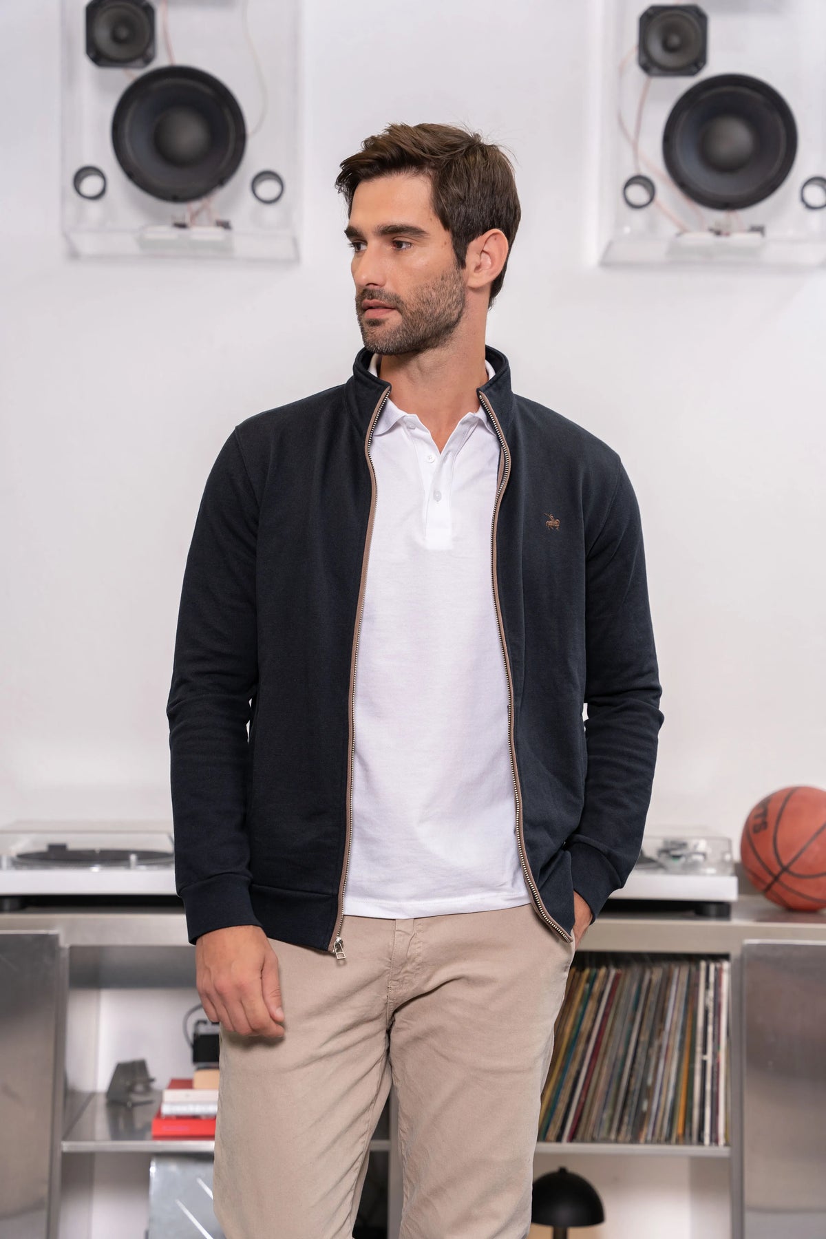 Fullzip Legacy Hombre Azul Oscuro
