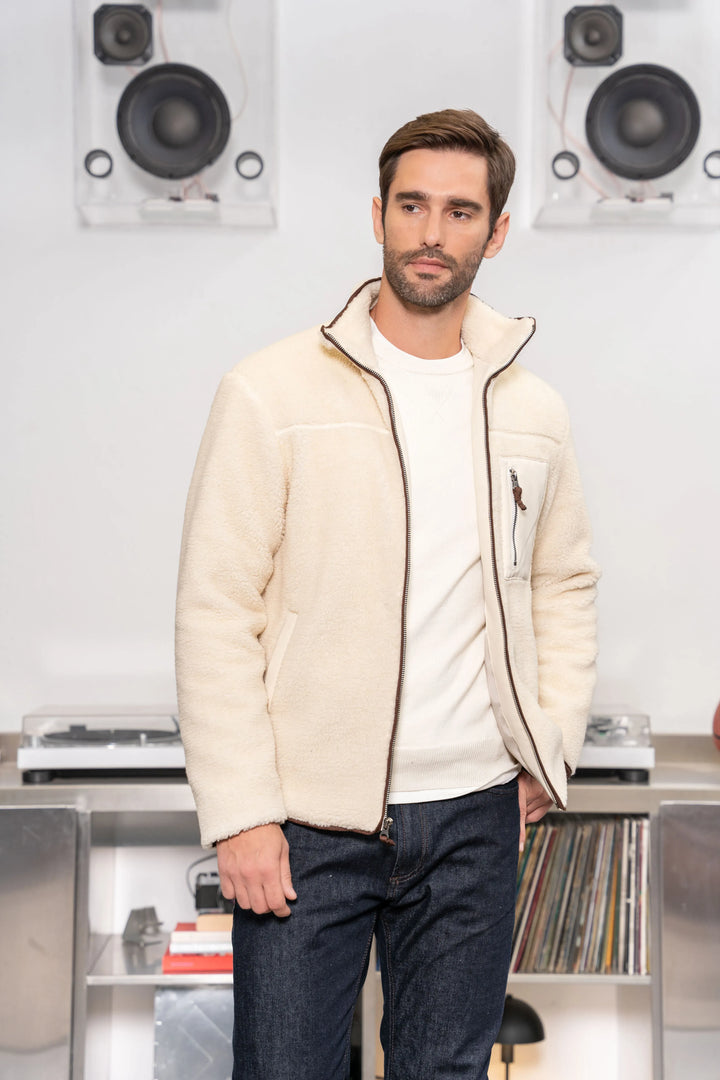 Fullzip Polar Marfil Hombre