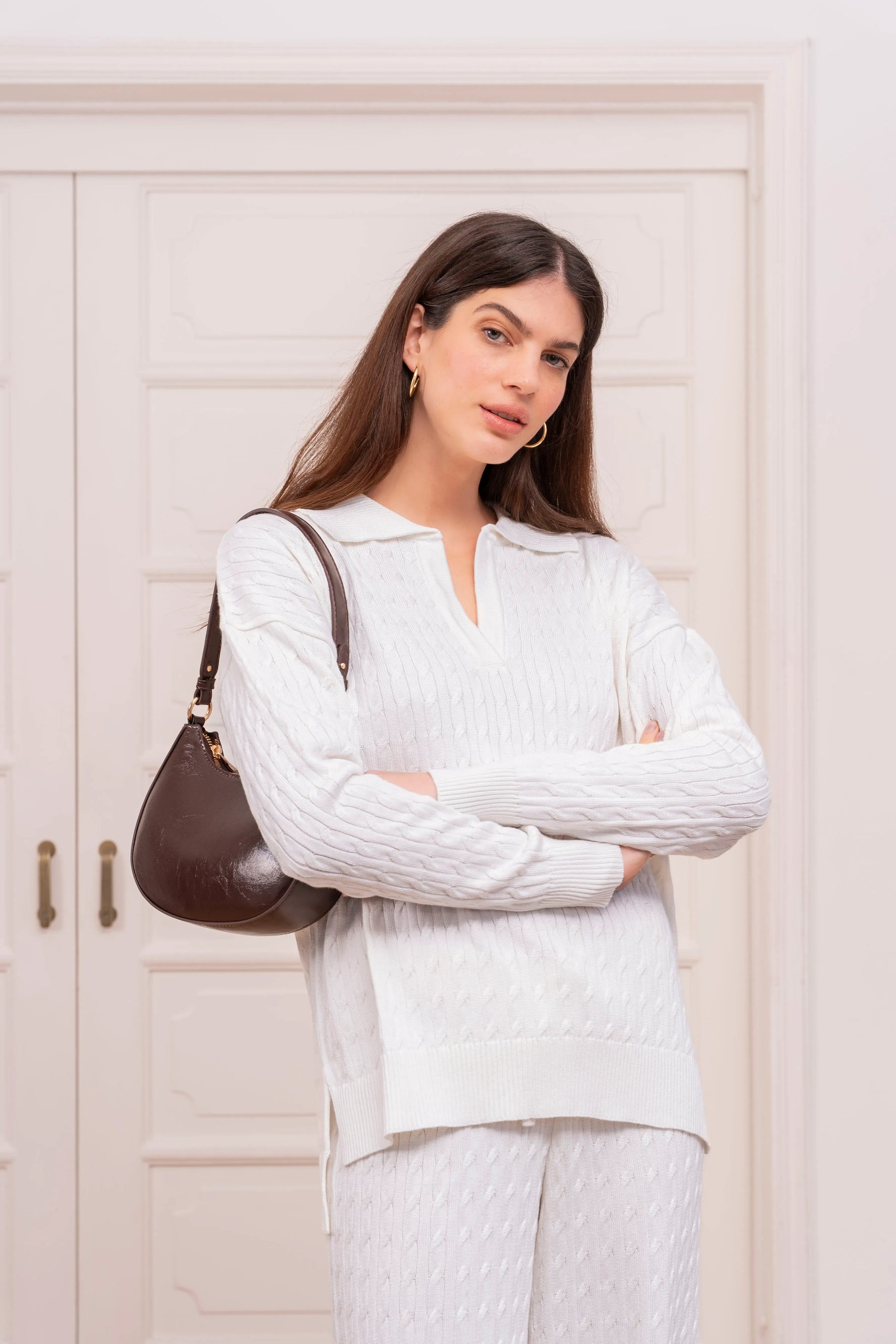 Outfit Set Trenzado Hueso Mujer
