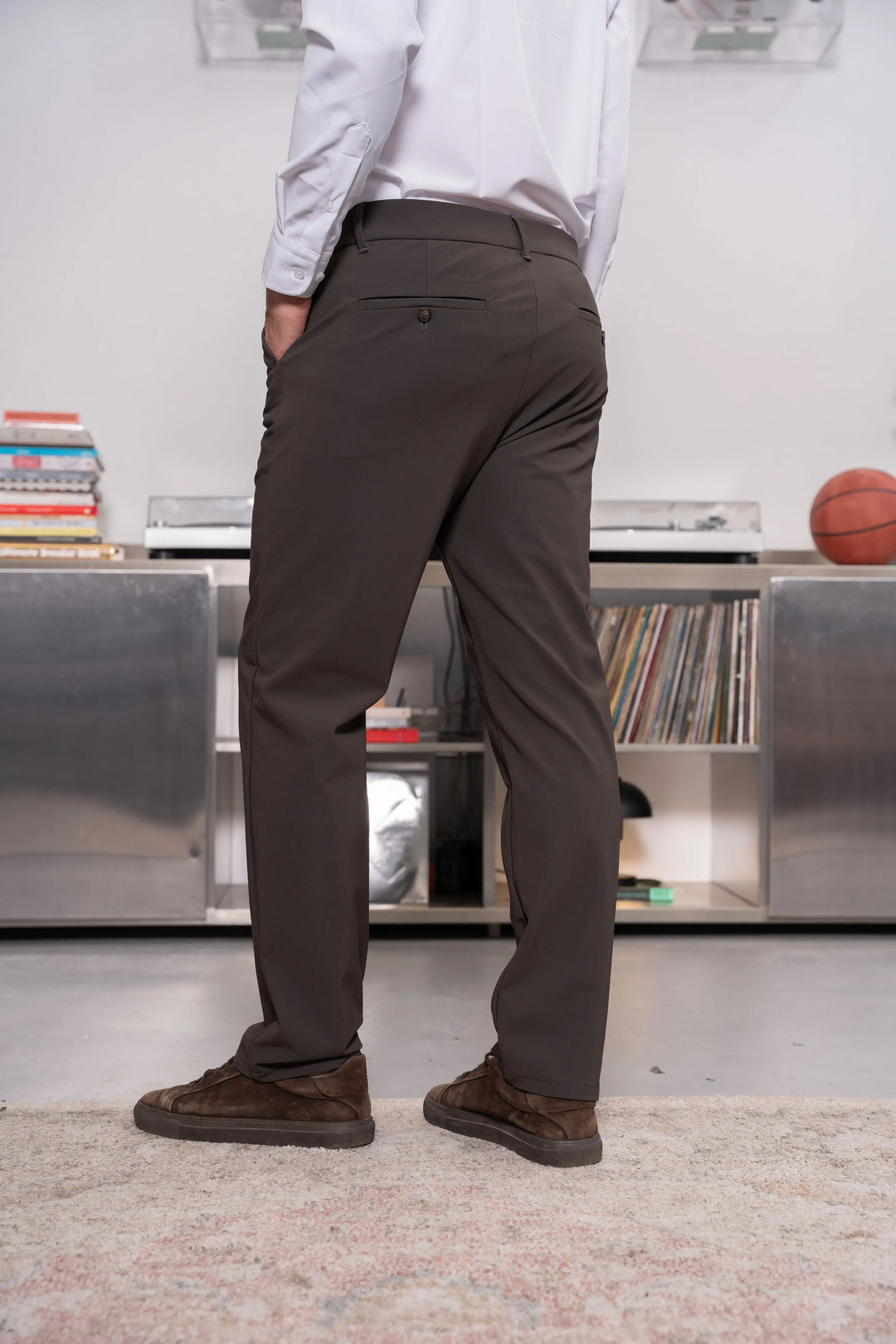 Pantalón Clean Fit Hombre Gris Oscuro