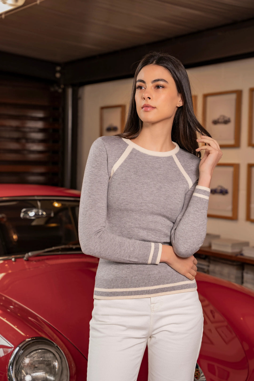 Suéter Agatha Mujer Gris Claro