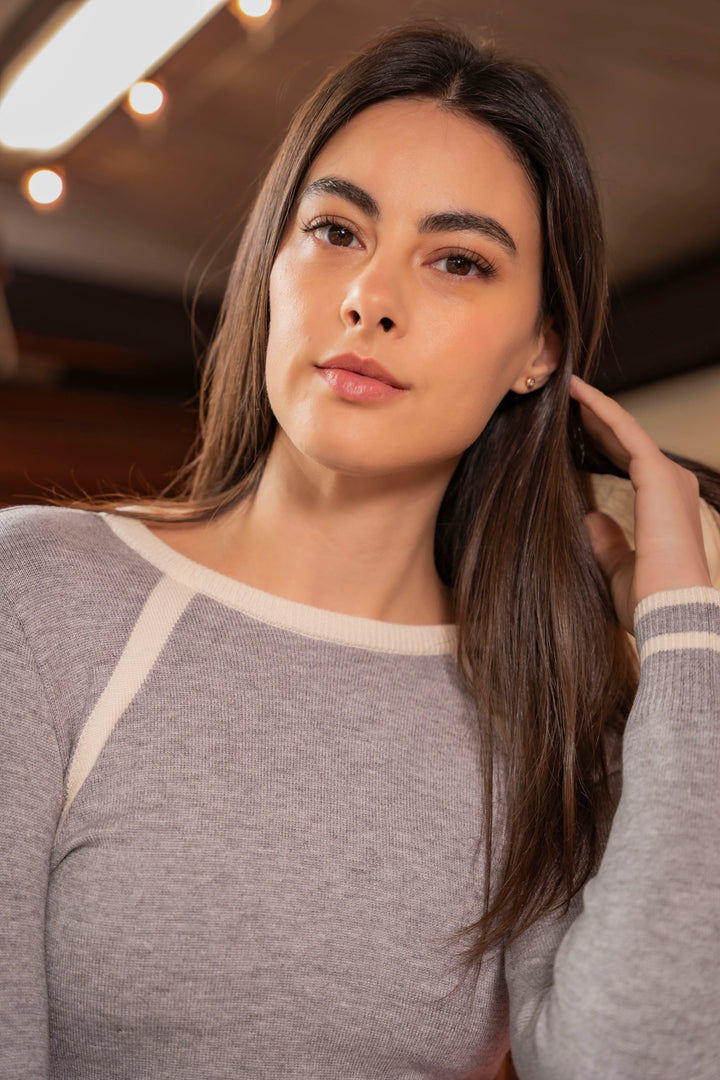 Suéter Agatha Mujer Gris Claro